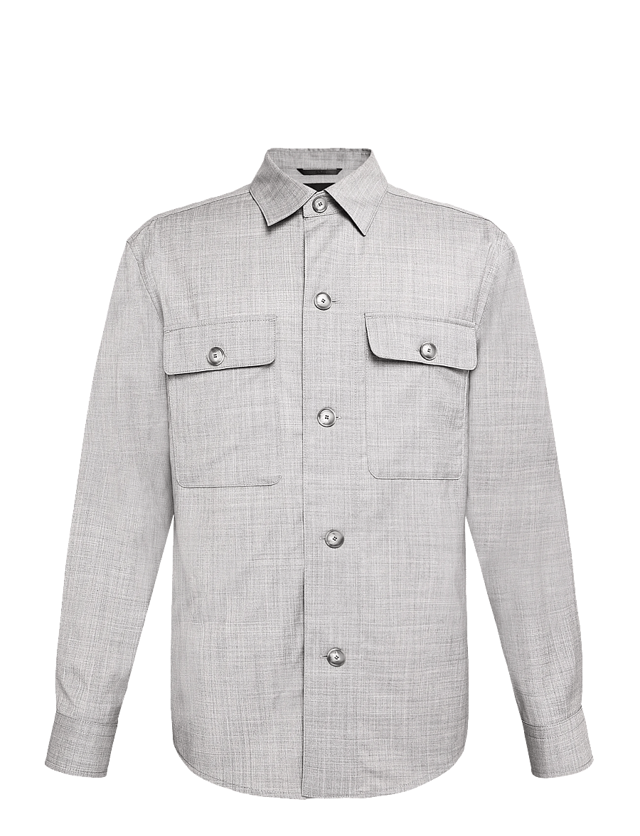 BOSS - P-Carper-OS-WG-262 - wolljacken - open grey - 1