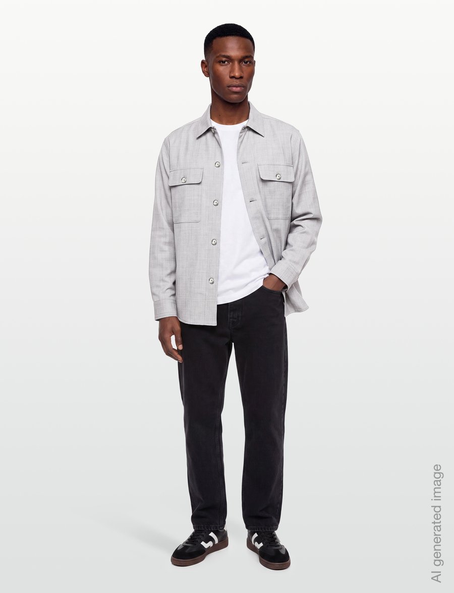 BOSS - P-Carper-OS-WG-262 - wolljacken - open grey - 0