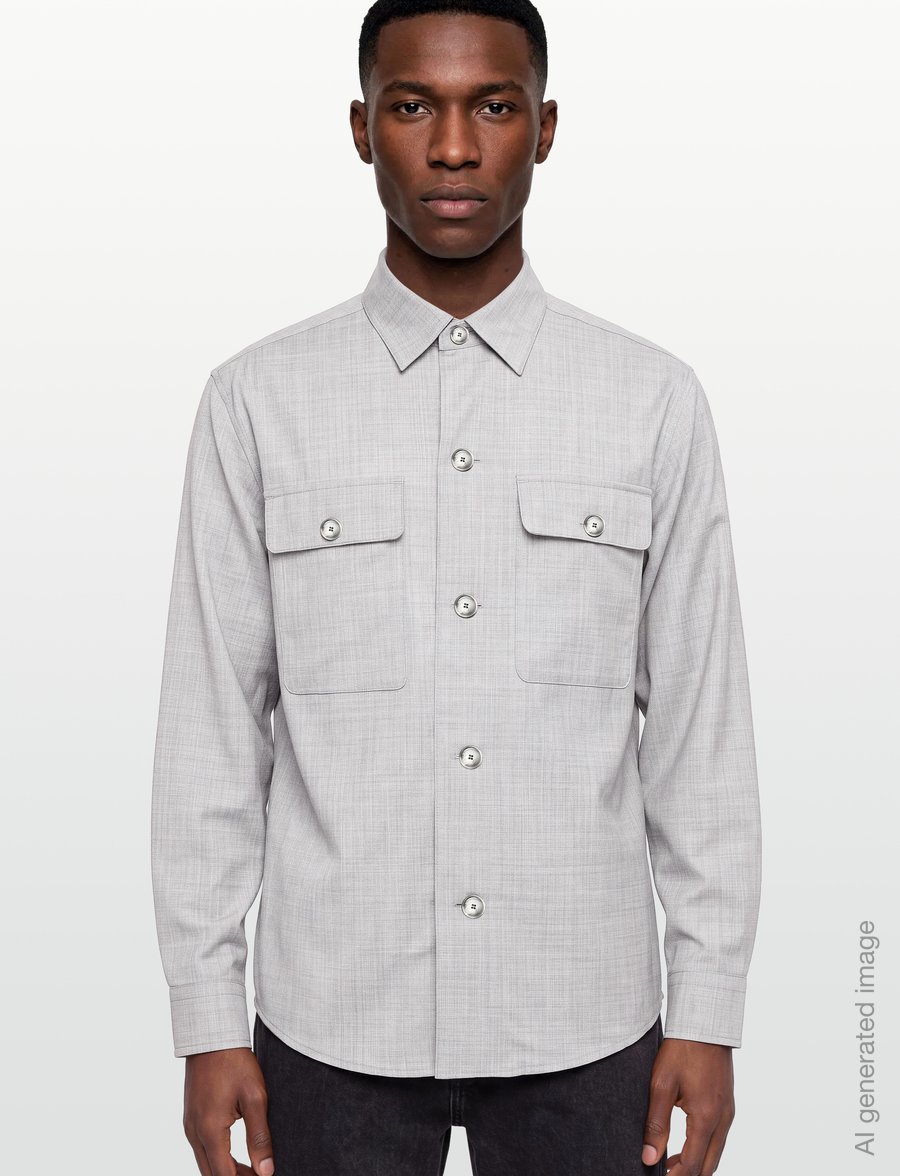BOSS - P-Carper-OS-WG-262 - wolljacken - open grey - 3