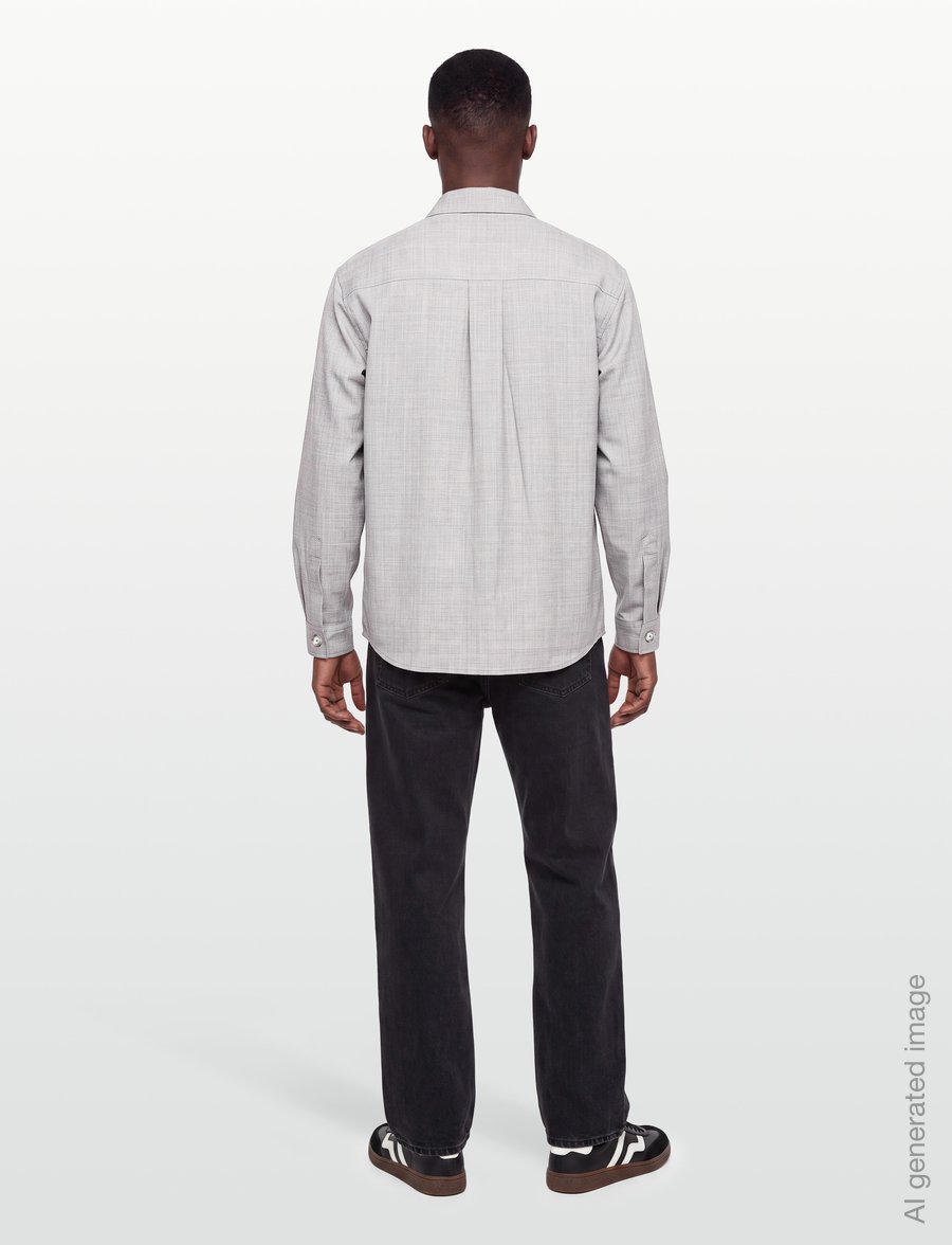 BOSS - P-Carper-OS-WG-262 - wolljacken - open grey - 4