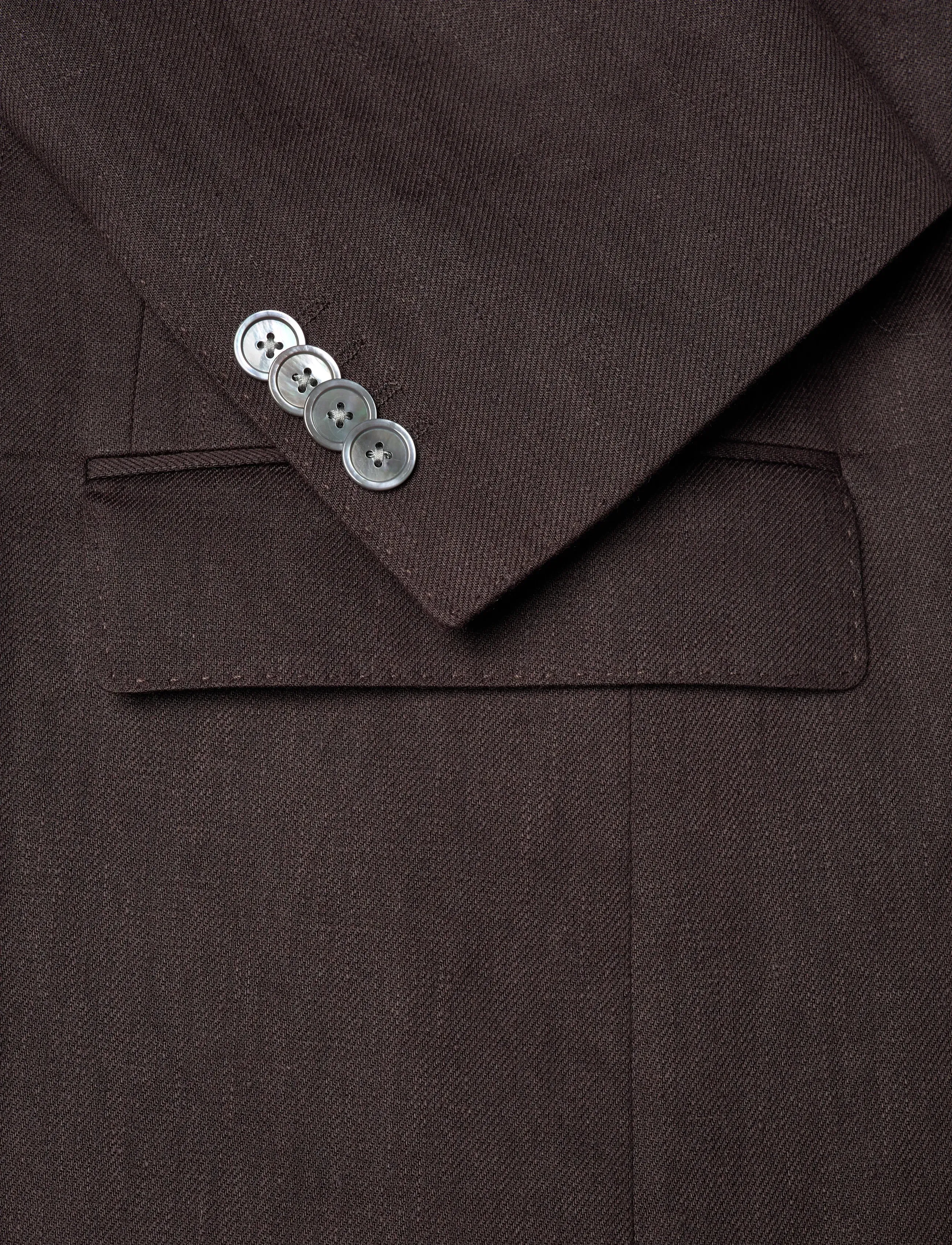 BOSS - H-Hutson-Peak-262 - enkelknäppta kavajer - dark brown - 3