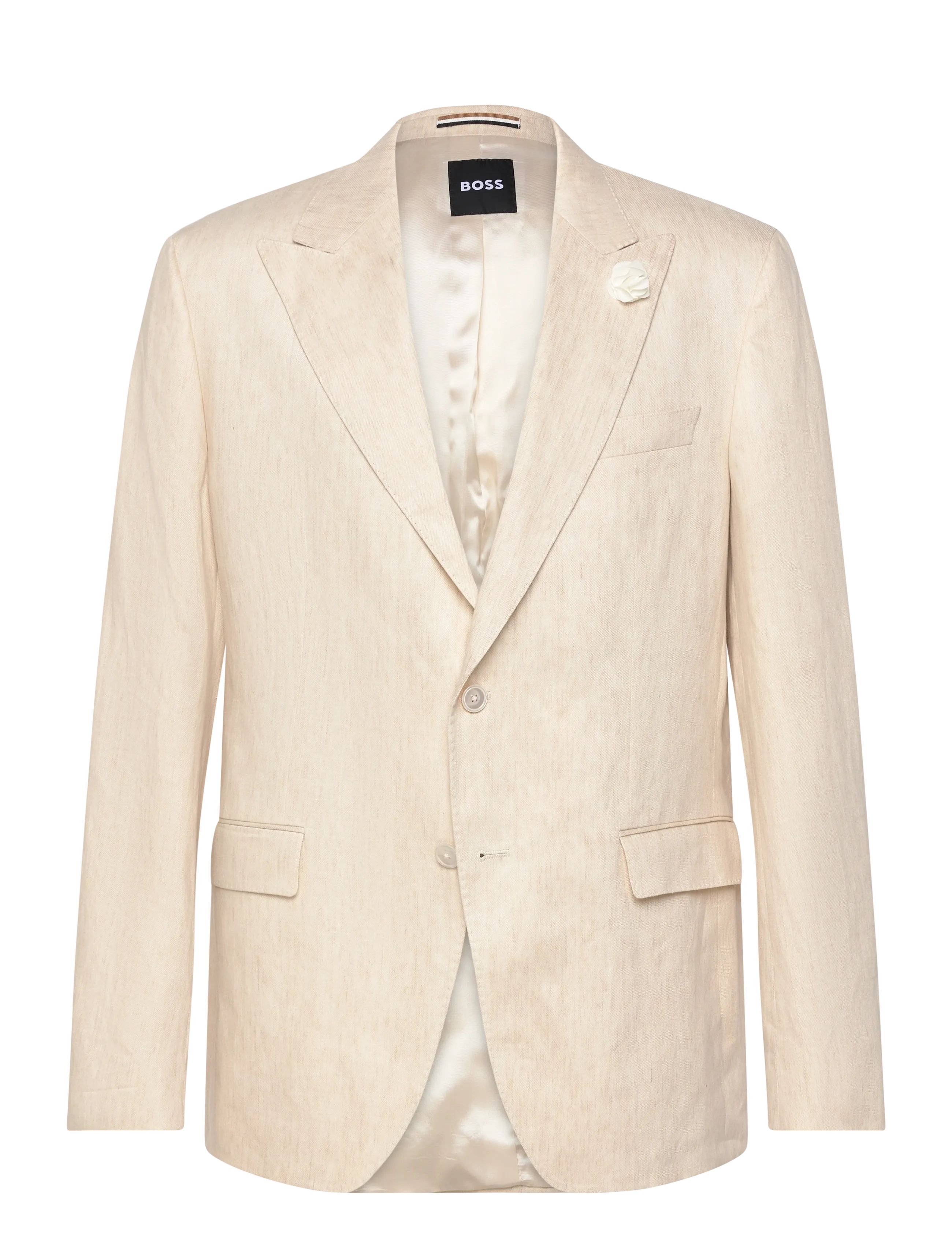 BOSS H-Hutson-Peak-262, 46, Beige, Blazere > Enkeltradede Blazere, Herre