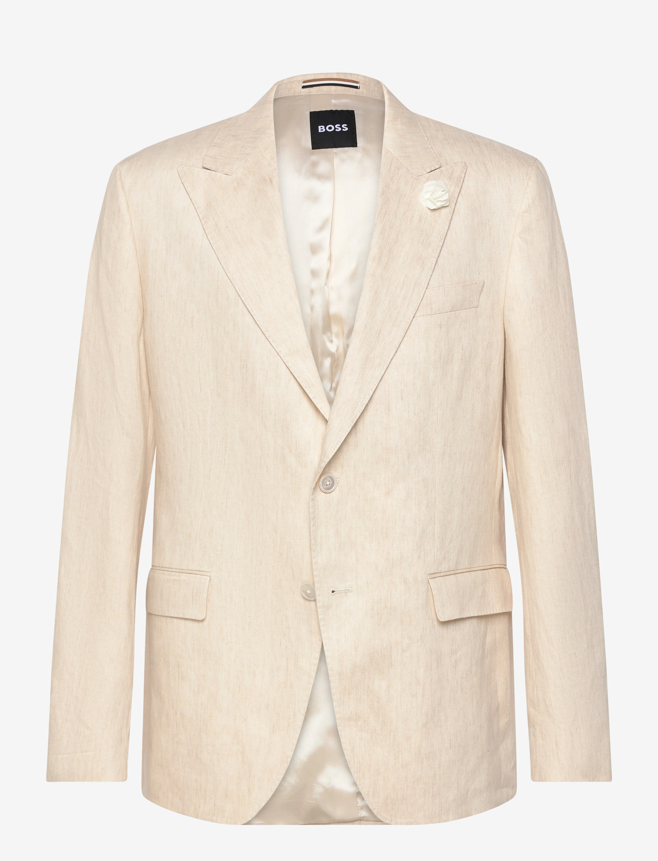 BOSS - H-Hutson-Peak-262 - Ühe rinnatisega pintsakud - open beige - 0