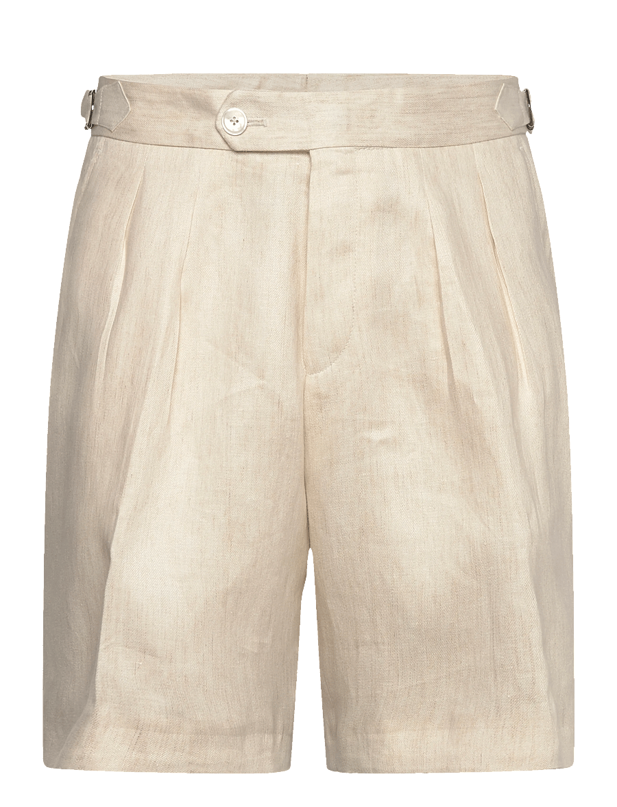 BOSS - H-Perin-DPLDTL-S-262 - linased lühikesed püksid - open beige - 0