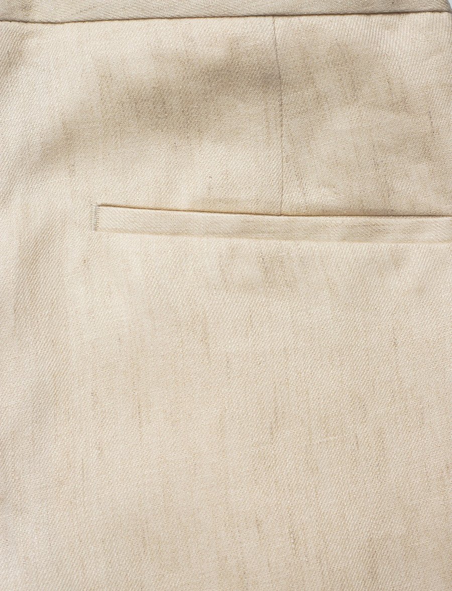 BOSS - H-Perin-DPLDTL-S-262 - linased lühikesed püksid - open beige - 4