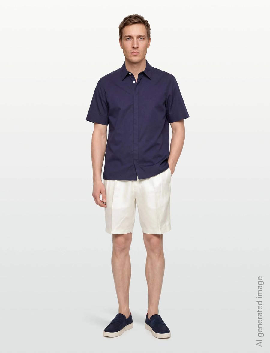 BOSS - H-Perin-DPLDTL-S-262 - leinen-shorts - white - 0