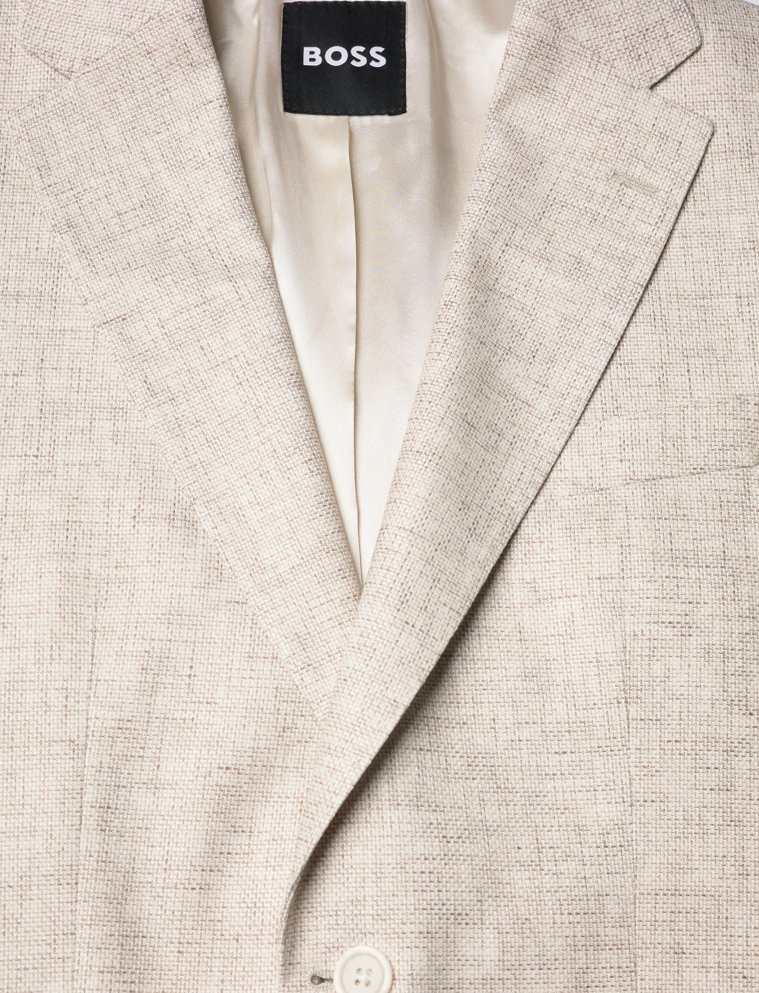 BOSS - H-Hutson-262 - vienaeiliai švarkai - open beige - 2