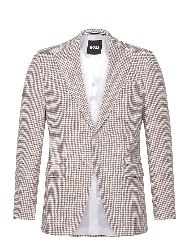 BOSS - H-Hutson-262 - single breasted blazers - open beige - 0
