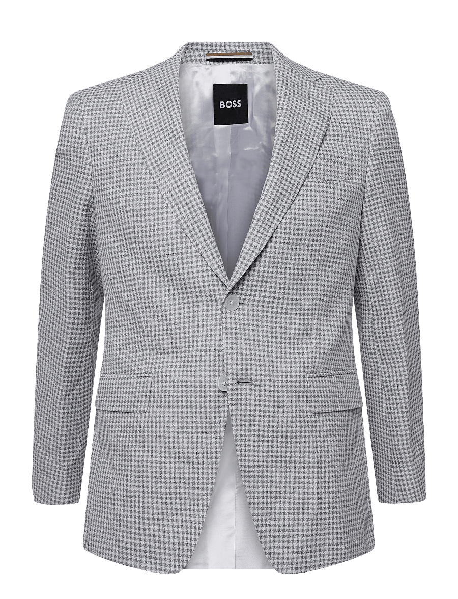 BOSS - H-Hutson-262 - single breasted blazers - open grey - 0