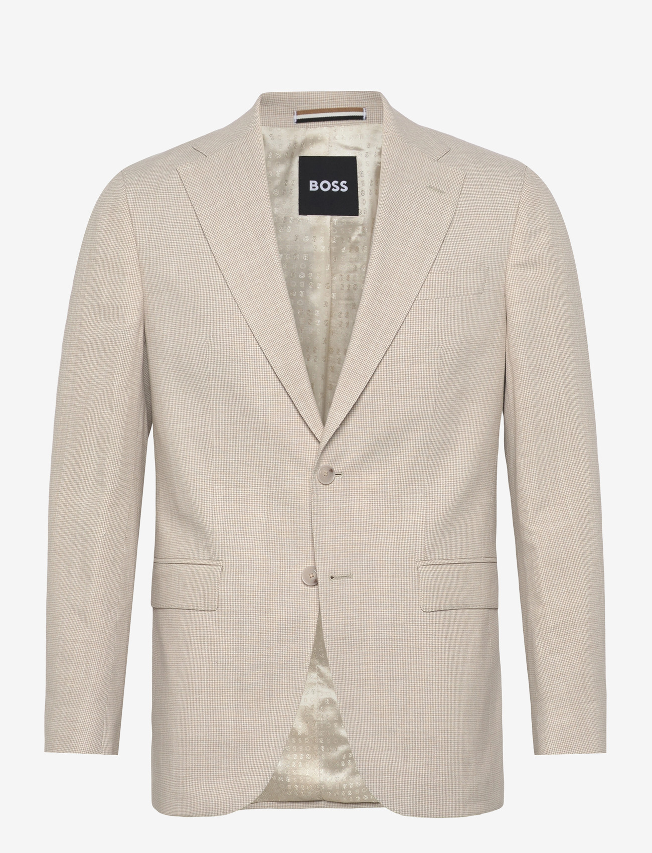 BOSS - H-Hutson-262 - single breasted blazers - open beige - 0
