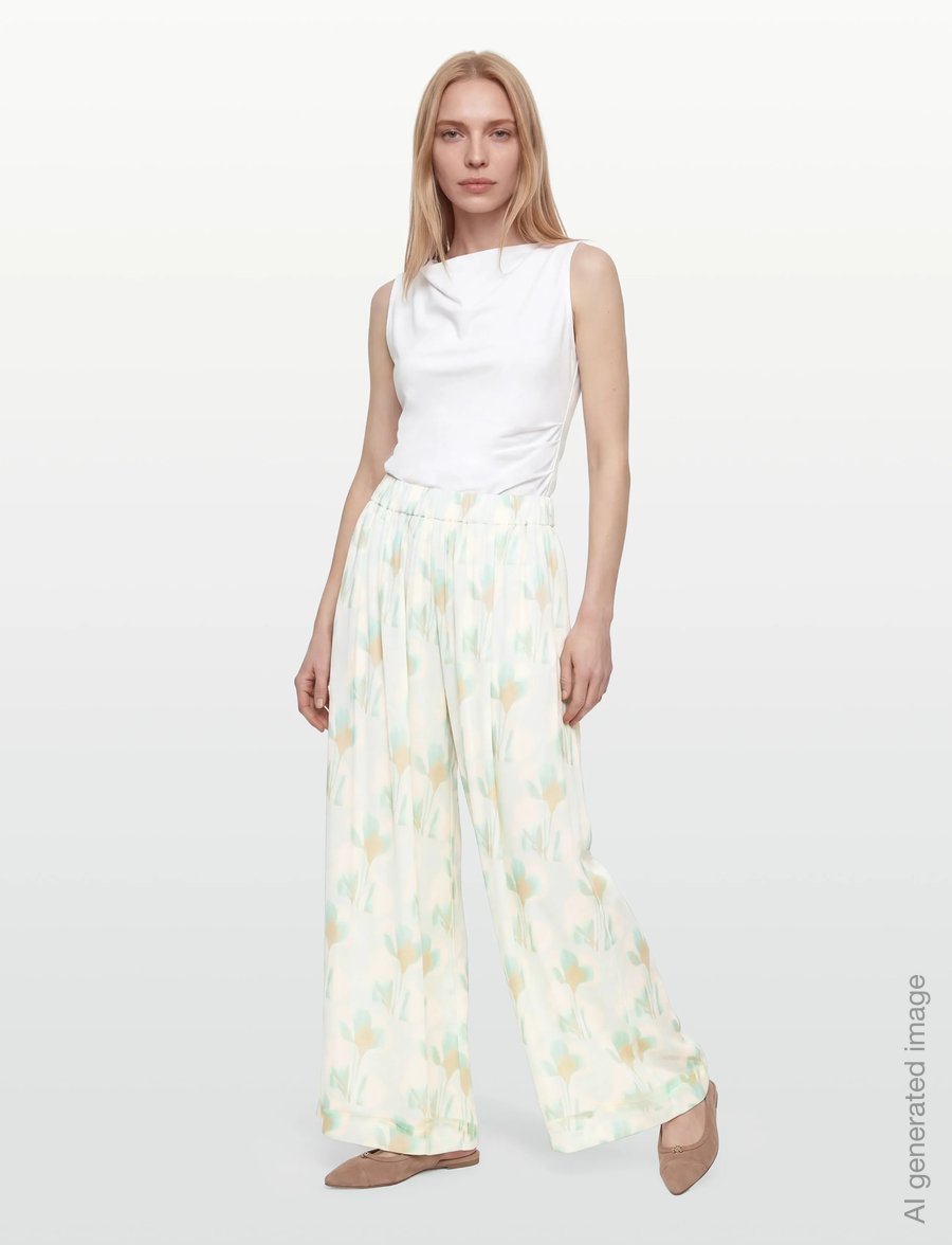 BOSS - Talini - wide leg trousers - open miscellaneous - 0