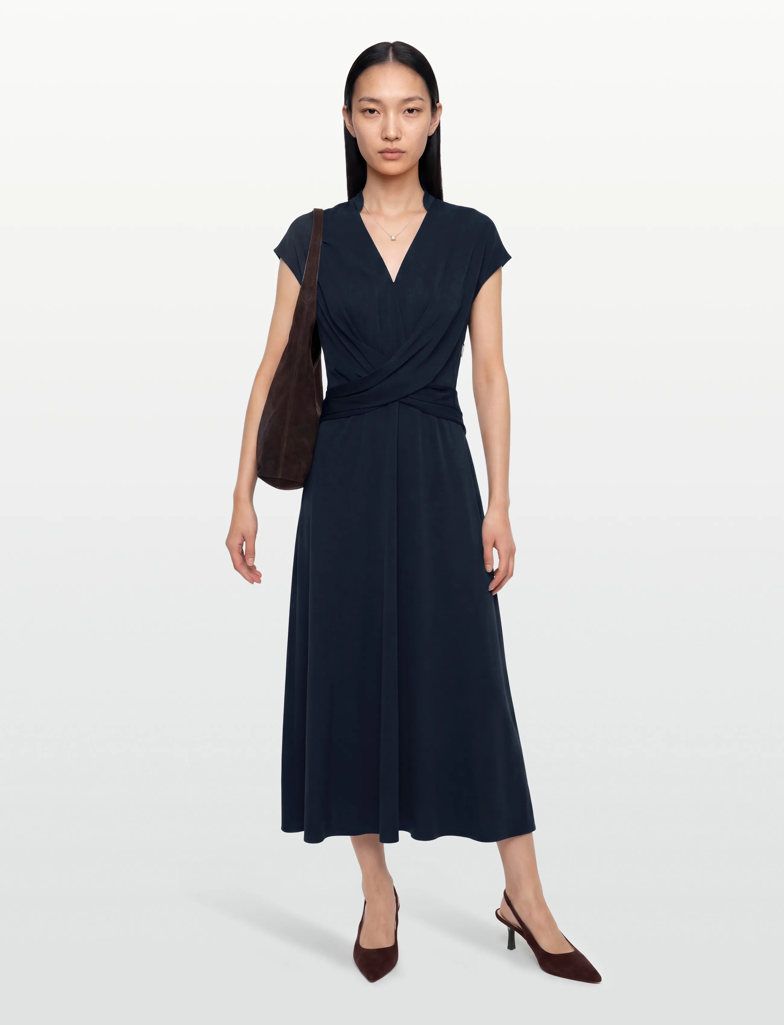BOSS Dareza, 46, Dresses, Marineblau - Knee-length & Midi, Frauen