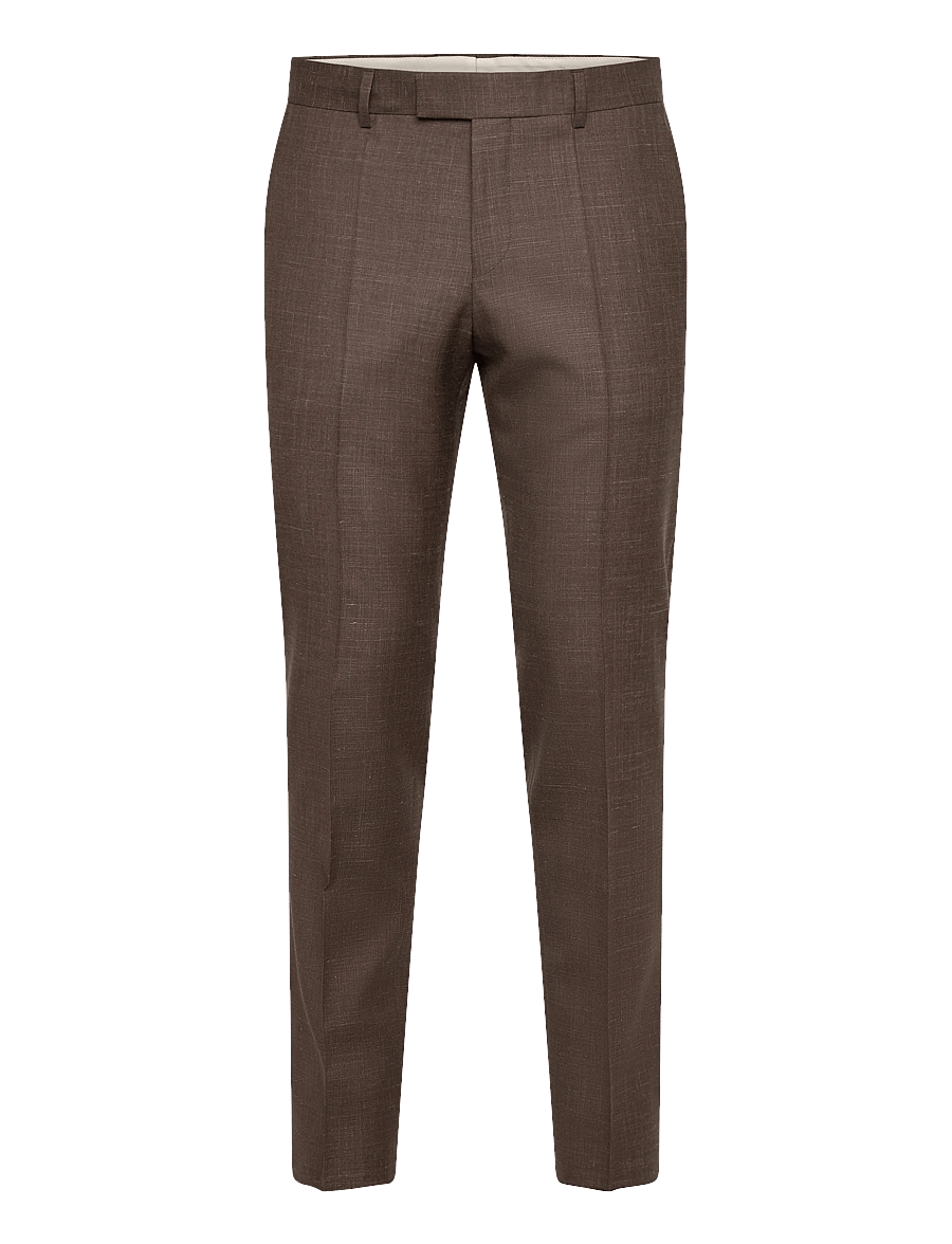 BOSS - H-Genius-B1-262 - leinenanzughosen - dark brown - 0