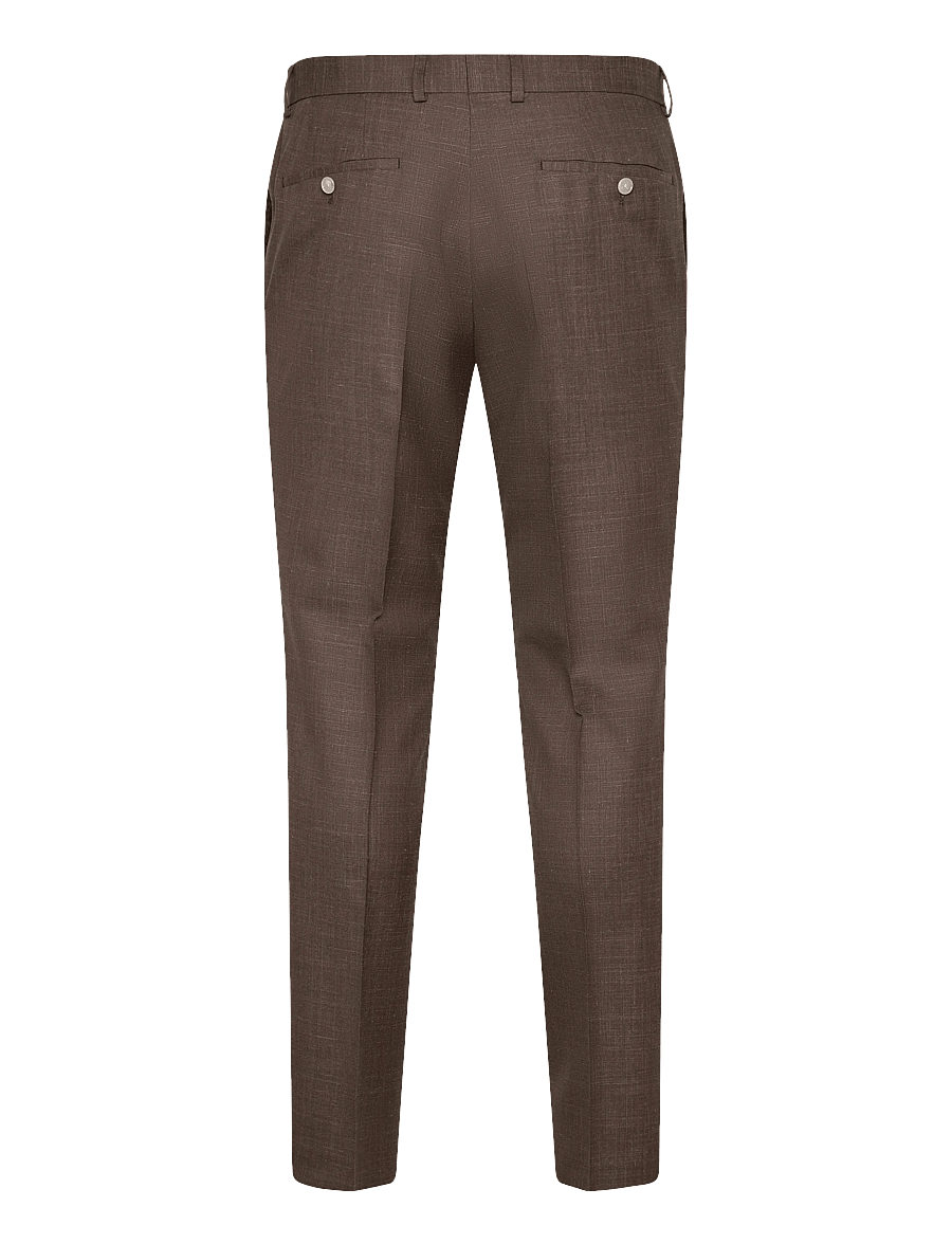 BOSS - H-Genius-B1-262 - leinenanzughosen - dark brown - 1