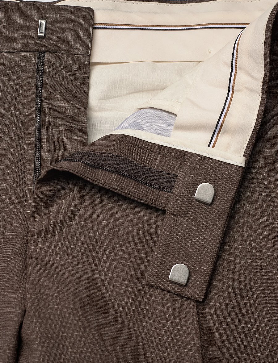 BOSS - H-Genius-B1-262 - leinenanzughosen - dark brown - 3