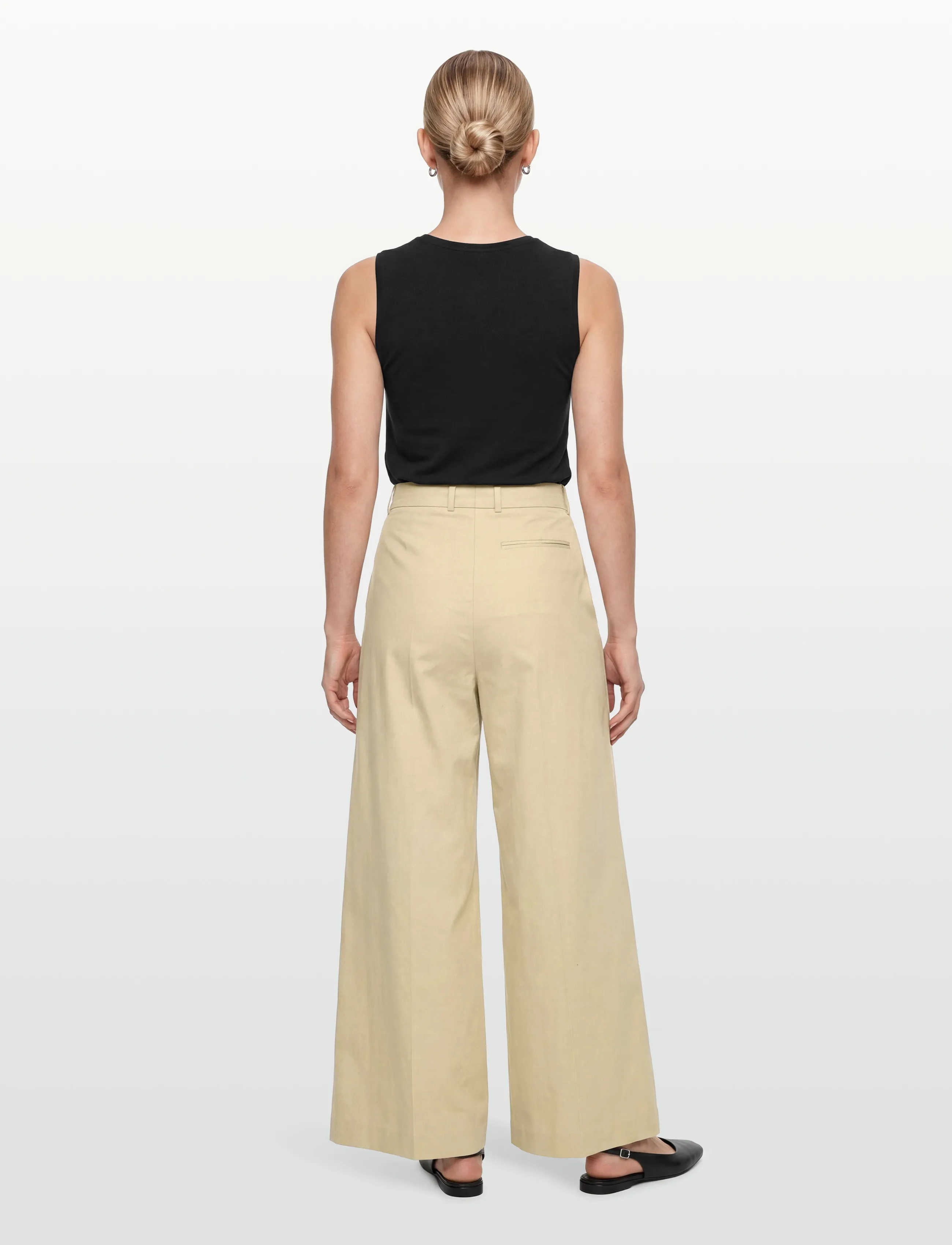 BOSS - TANIADA1_FS_C - hosen mit weitem bein - open beige - 4