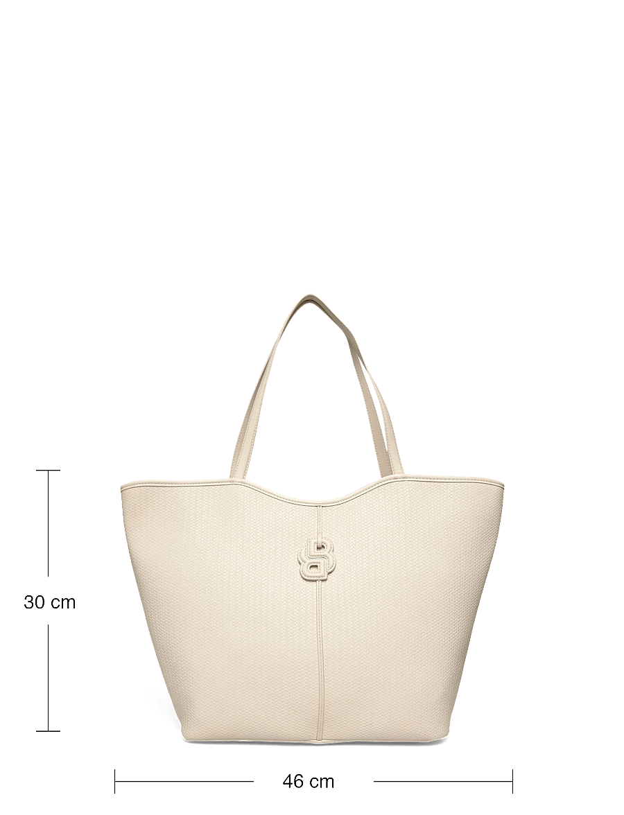 BOSS - Anett New BIG Tote W - shoppingväskor - open white - 3