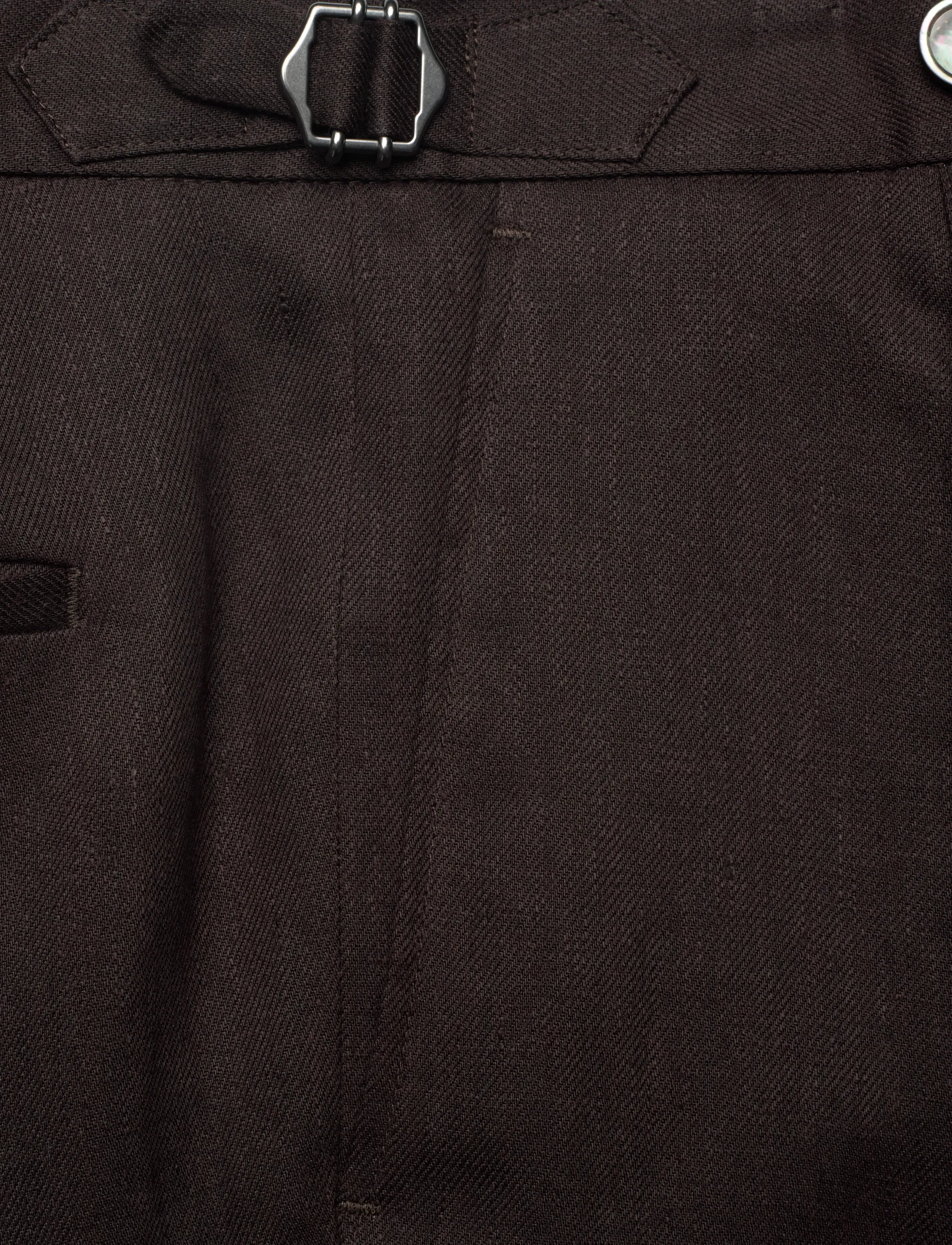 BOSS - H-Perino-PL-DTL-262 - leinenhosen - dark brown - 2