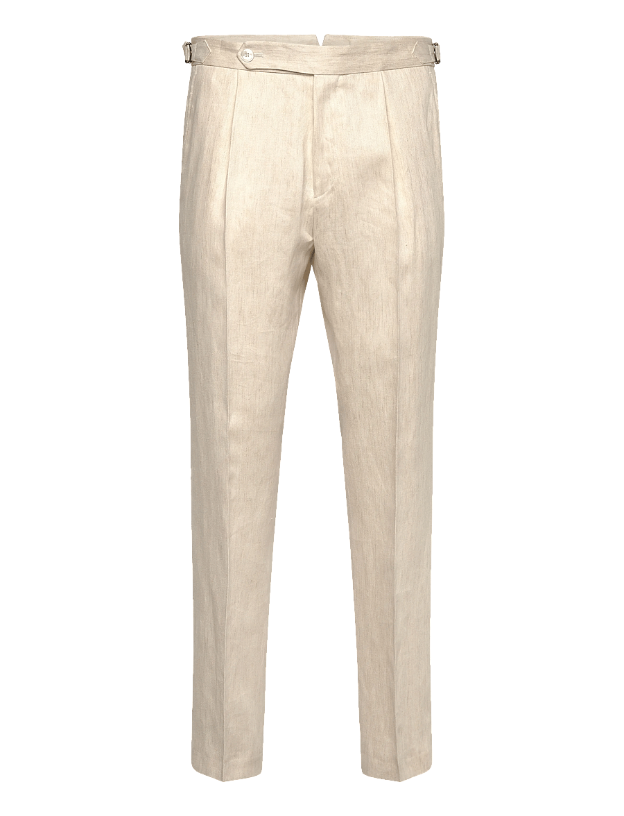 BOSS - H-Perino-PL-DTL-262 - leinenhosen - open beige - 0