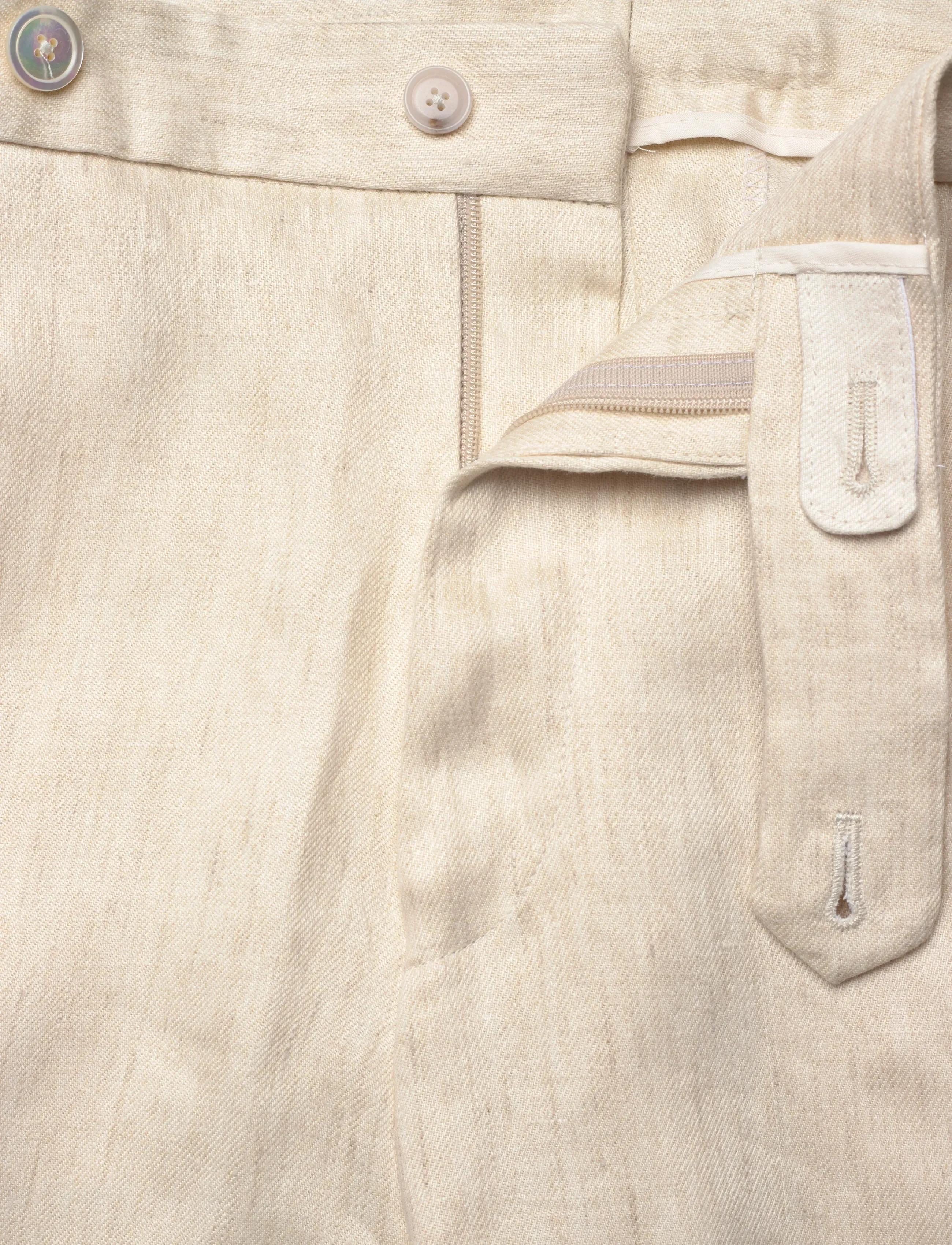 BOSS - H-Perino-PL-DTL-262 - leinenhosen - open beige - 3