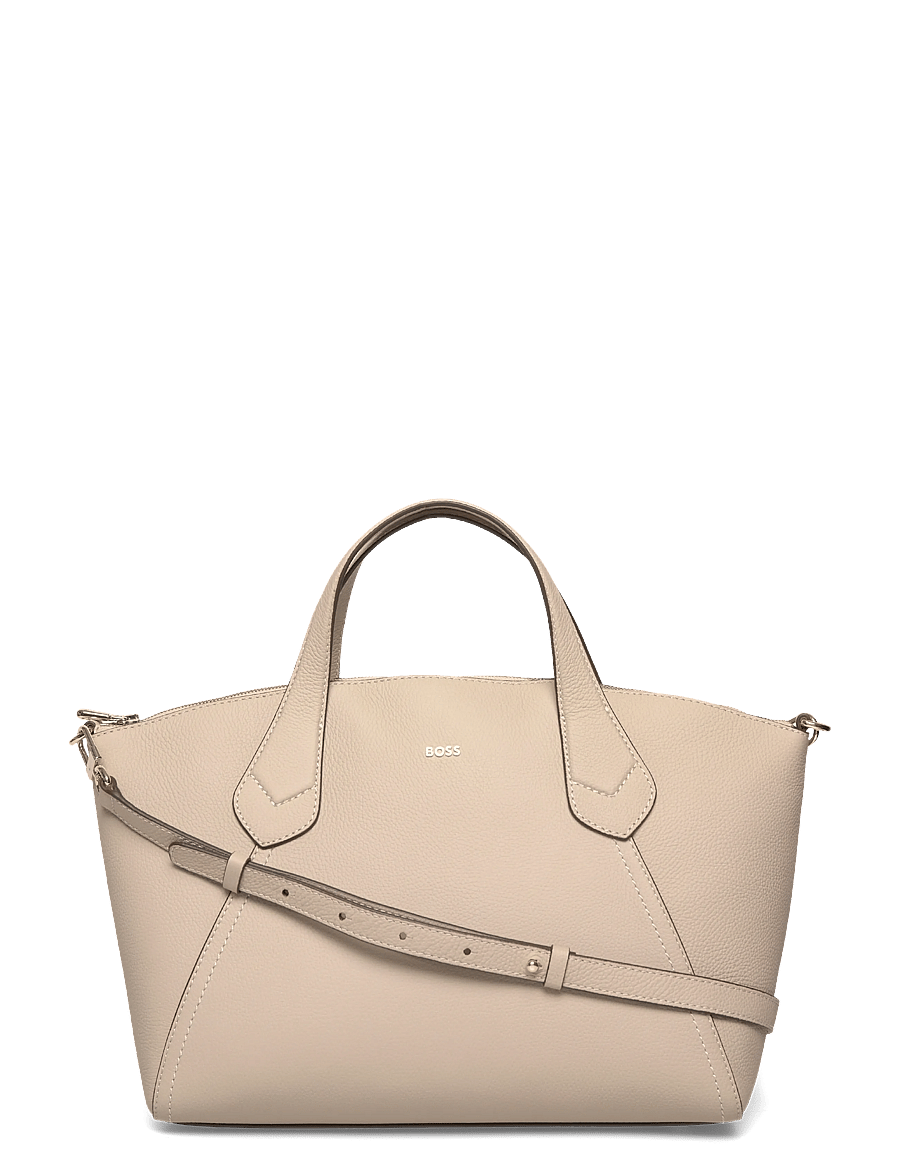 BOSS - Lenah Zip Tote M - kandekotid - light beige - 0
