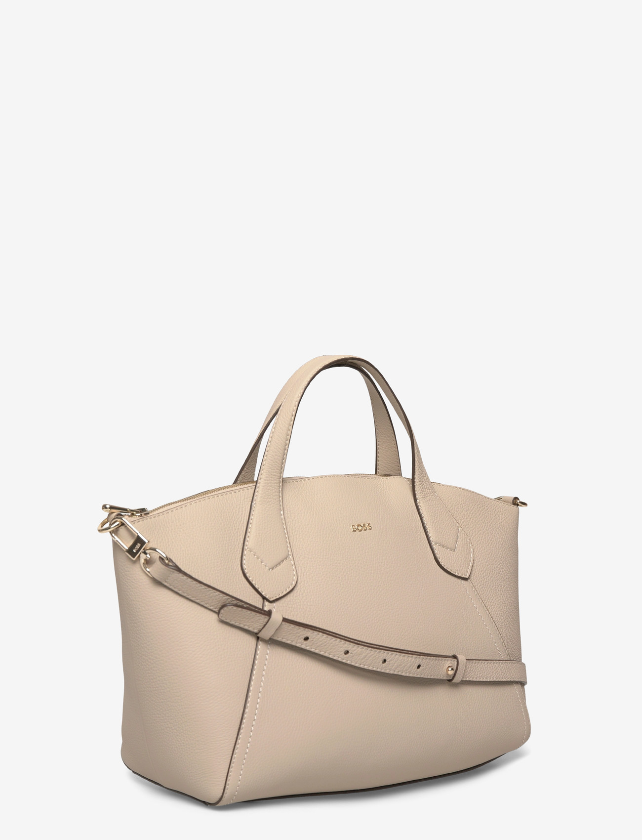 BOSS - Lenah Zip Tote M - tote bags - light beige - 2