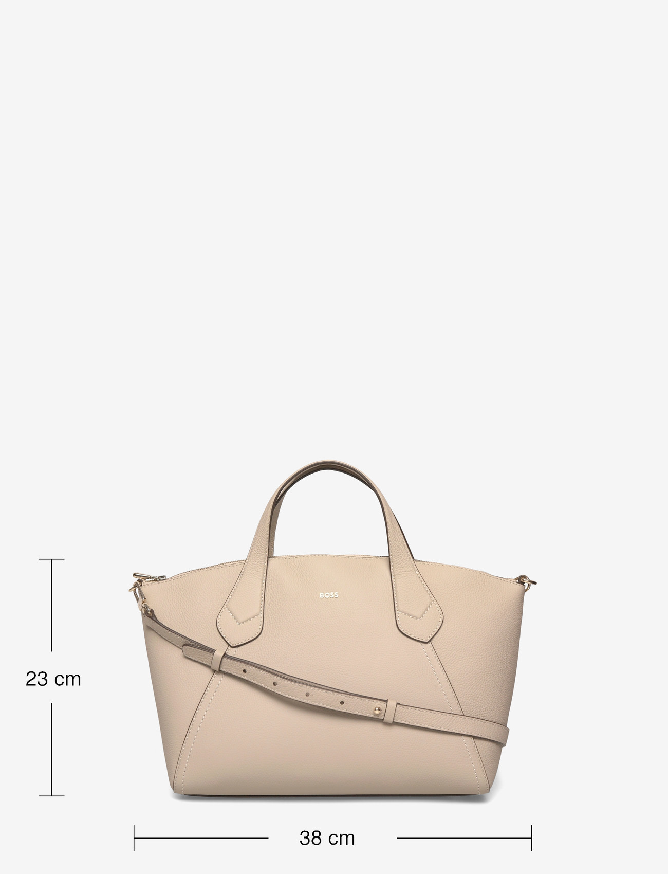 BOSS - Lenah Zip Tote M - tote bags - light beige - 3
