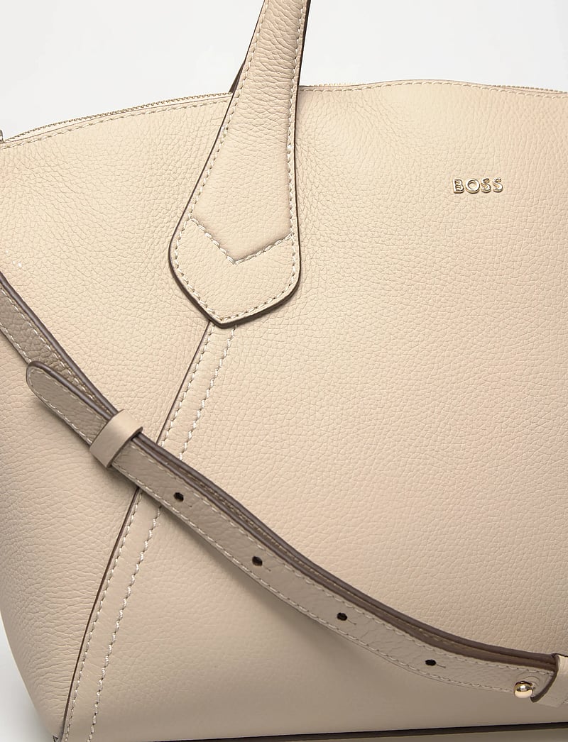 BOSS - Lenah Zip Tote M - tote bags - light beige - 4