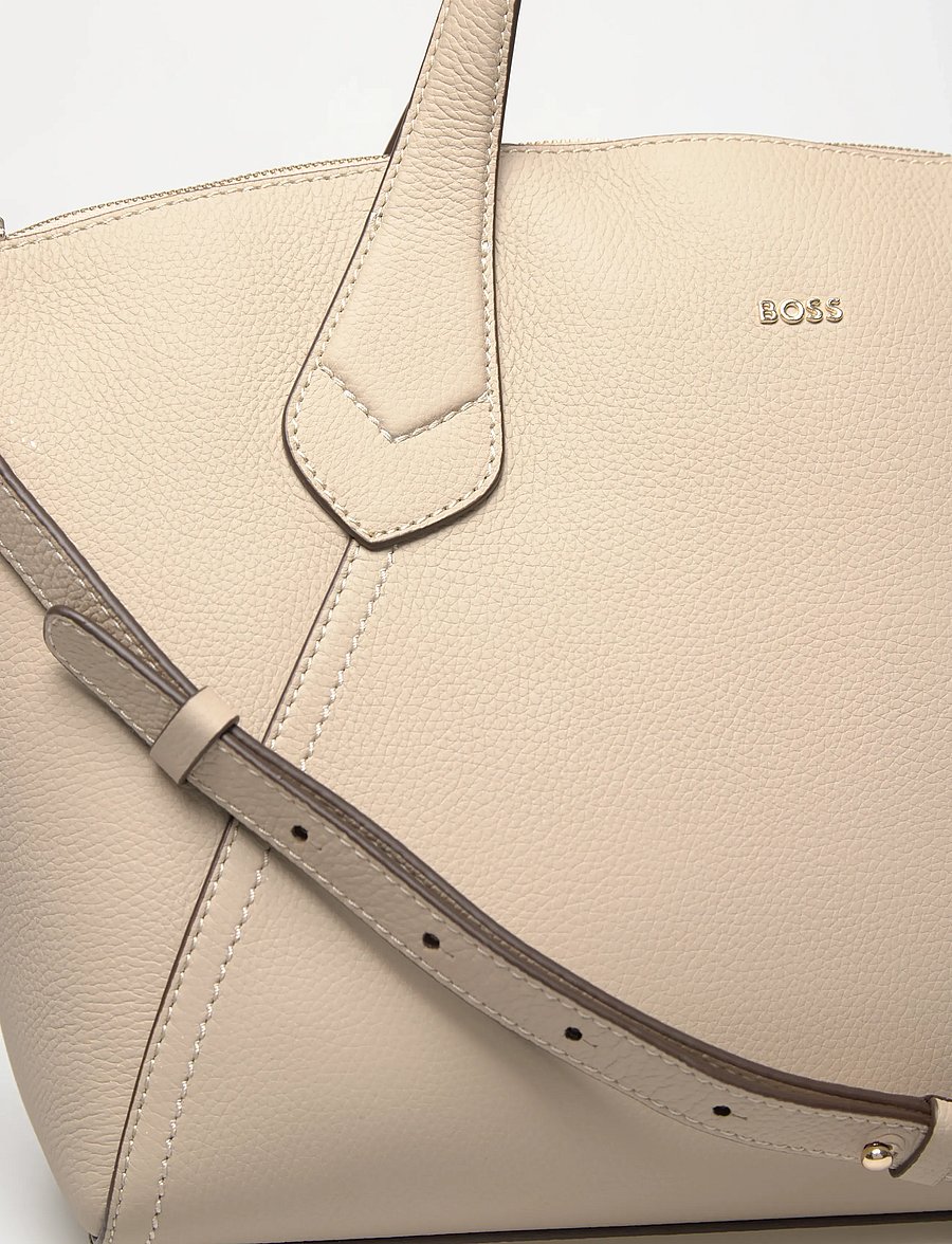 BOSS - Lenah Zip Tote M - kandekotid - light beige - 4