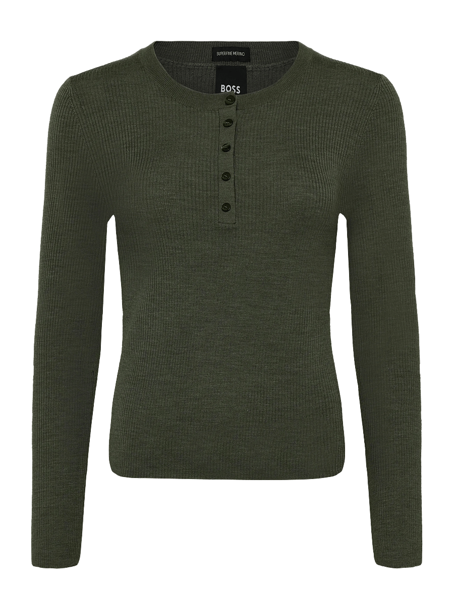 BOSS - Feliconia - stickade tröjor - dark green - 0