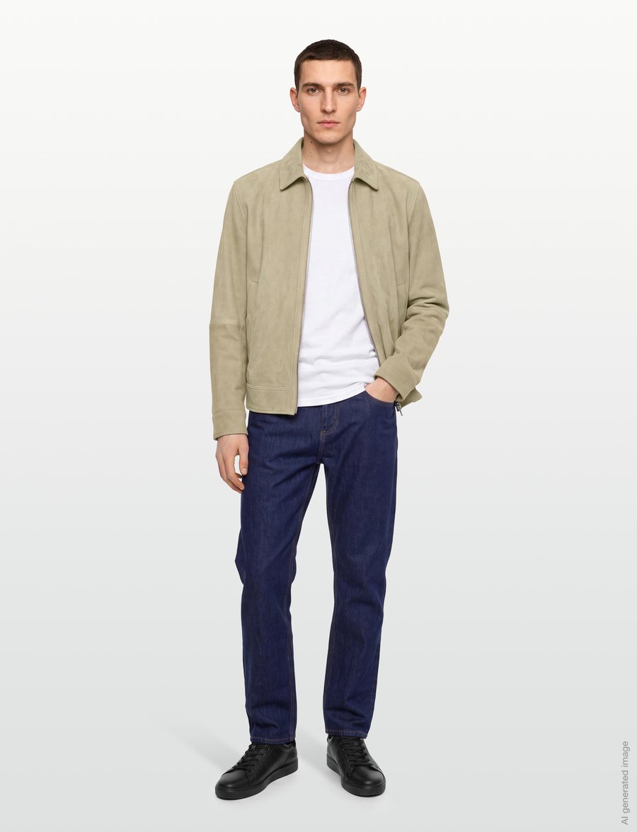 BOSS - H-Malbano7 - leather jackets - dark beige - 0