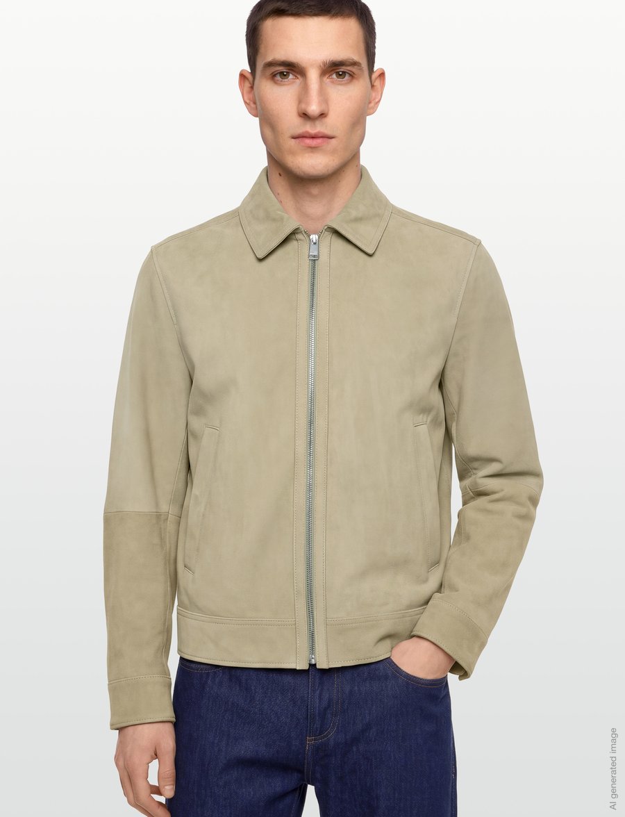 BOSS - H-Malbano7 - leather jackets - dark beige - 3