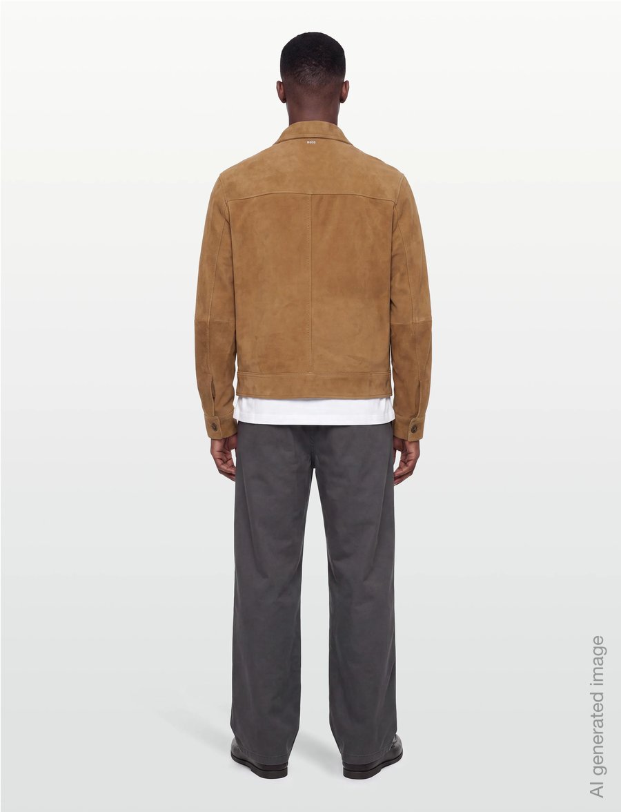 BOSS - H-Malbano7 - leather jackets - medium beige - 4