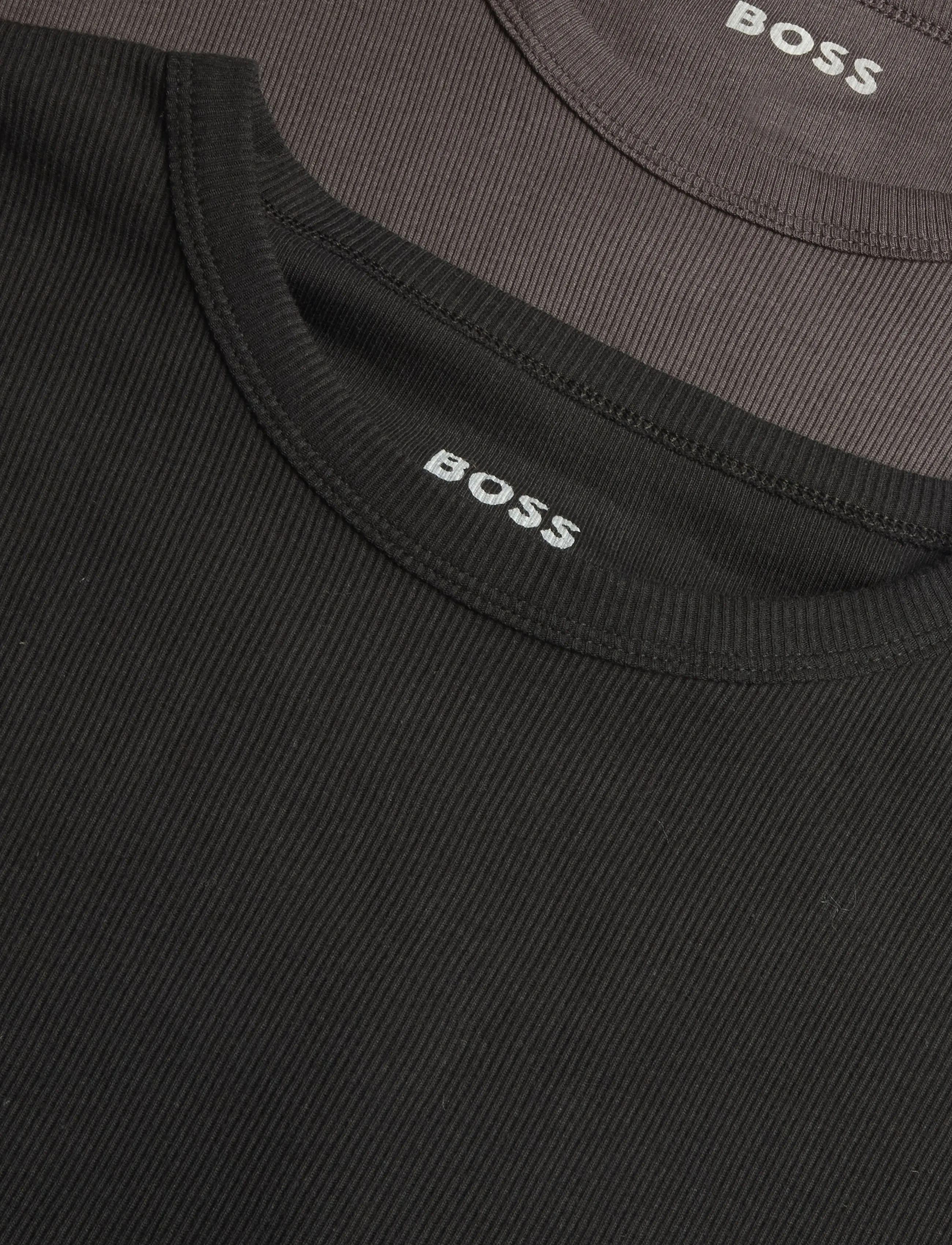 BOSS - TShirtRN 2P Rib - pyjamaoberteile - open grey - 2