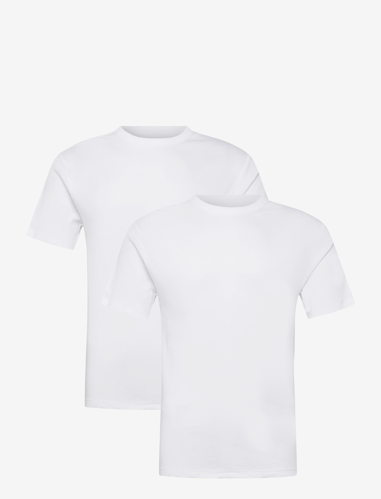 BOSS - TShirtRN 2P Rib - pyjama tops - white - 0