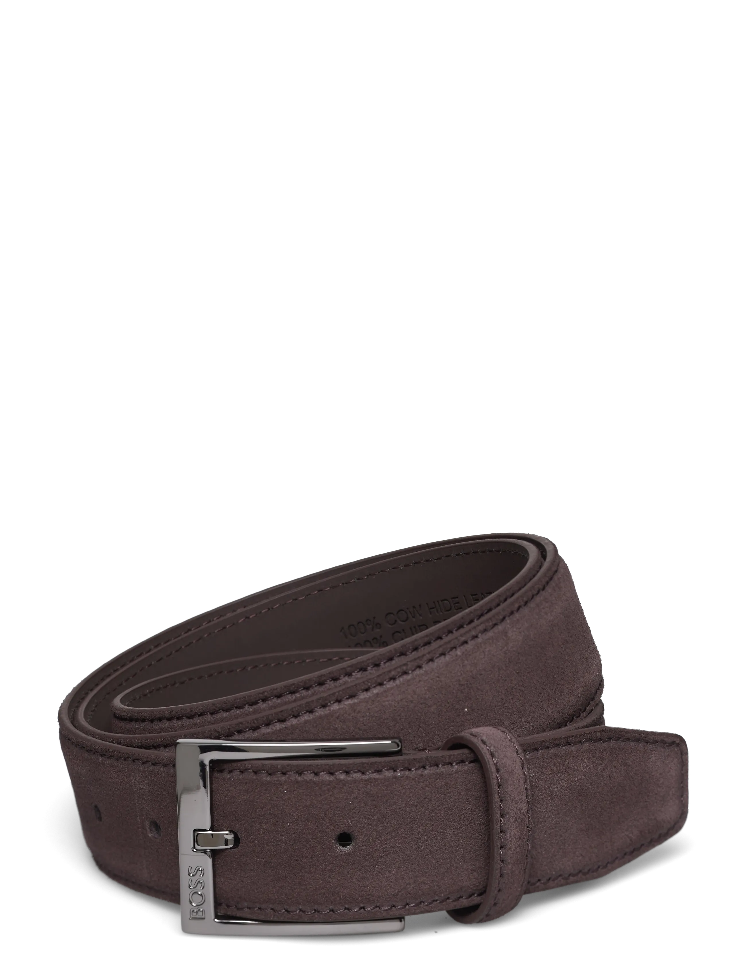 BOSS Elloy-Sd-GmSt_Sz35 - Bälten - DARK BROWN / burgundy