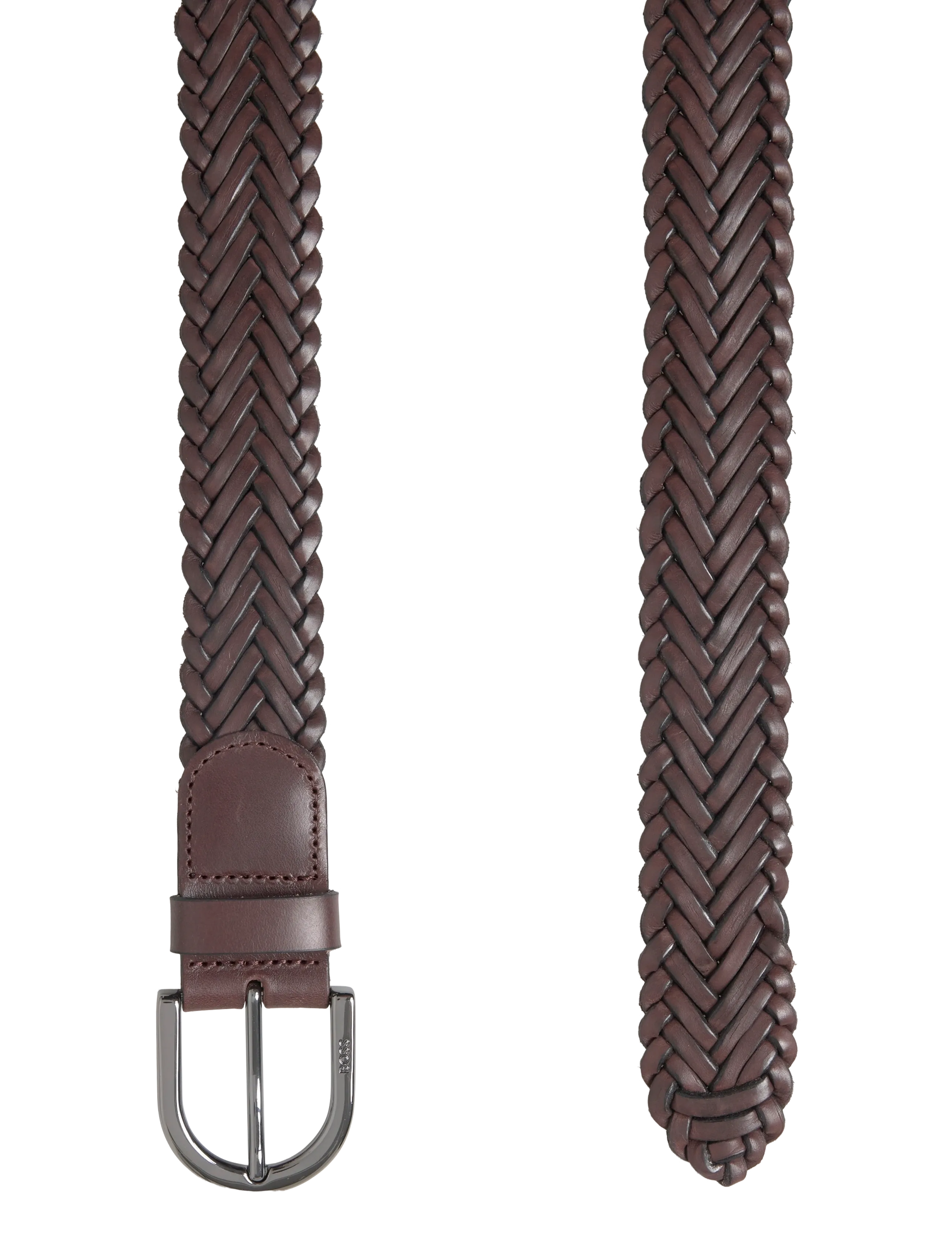 BOSS - Roul-WnL_Sz35 - flätade skärp - dark brown - 1