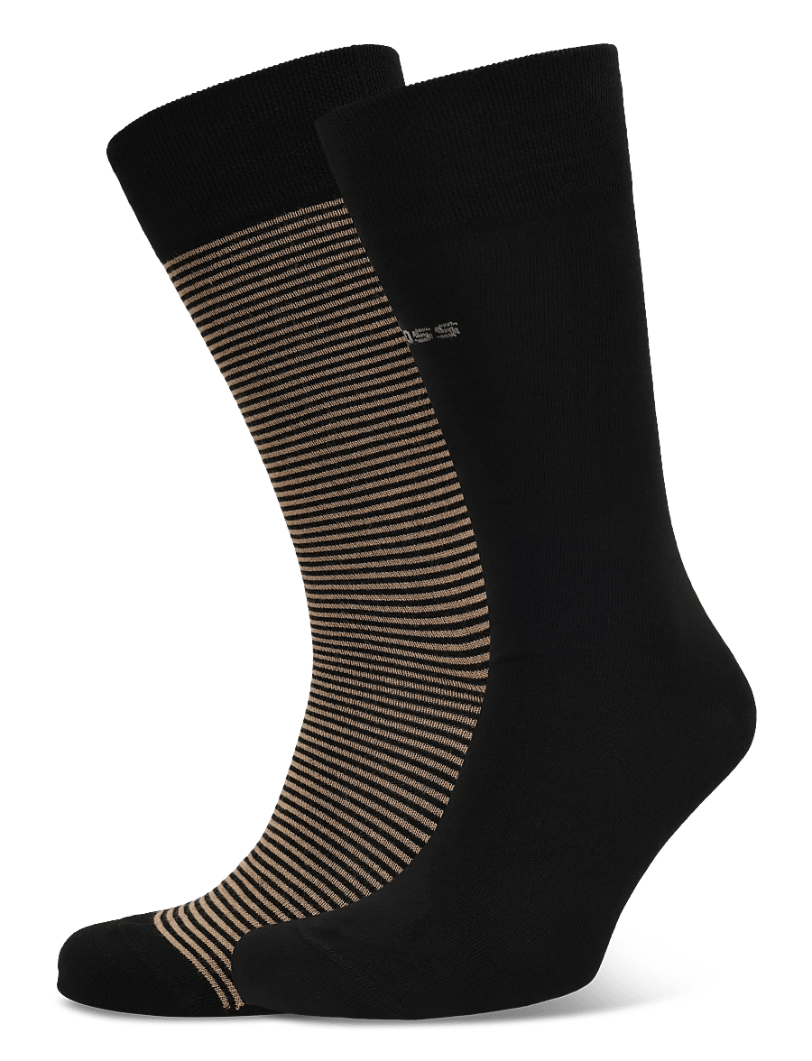 BOSS - 2PRS Stripe VIBamboo - sokker - black - 0