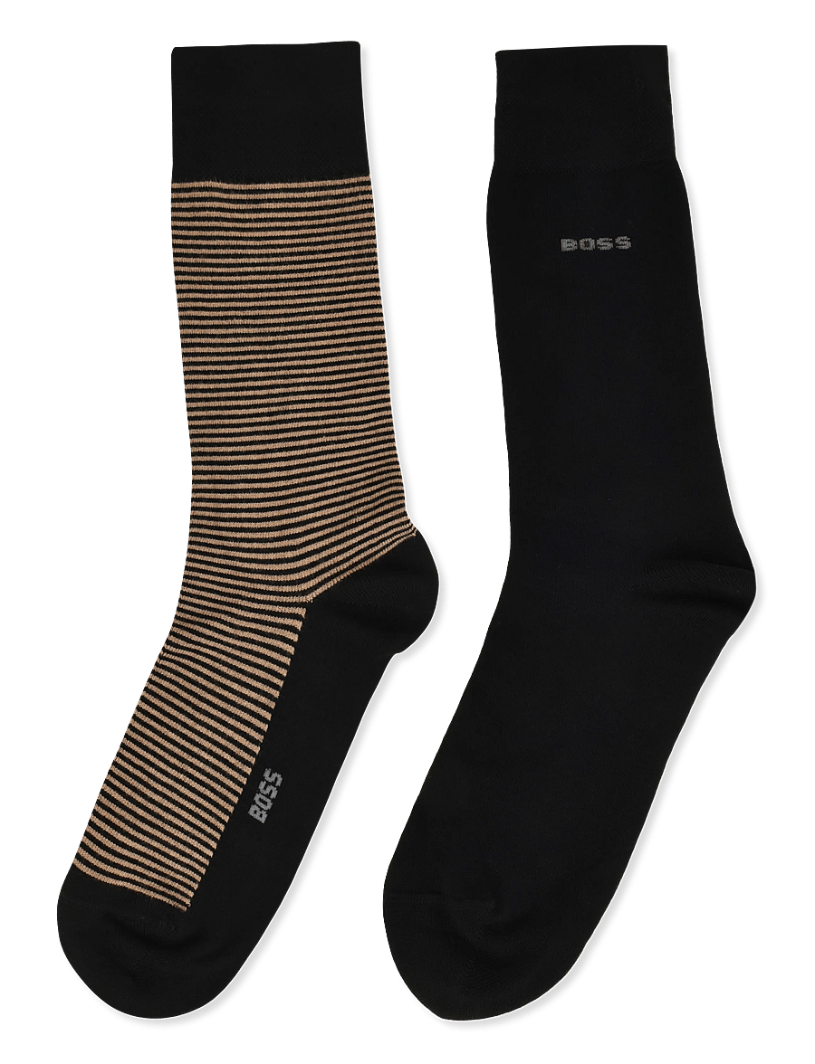 BOSS - 2PRS Stripe VIBamboo - sokker - black - 1
