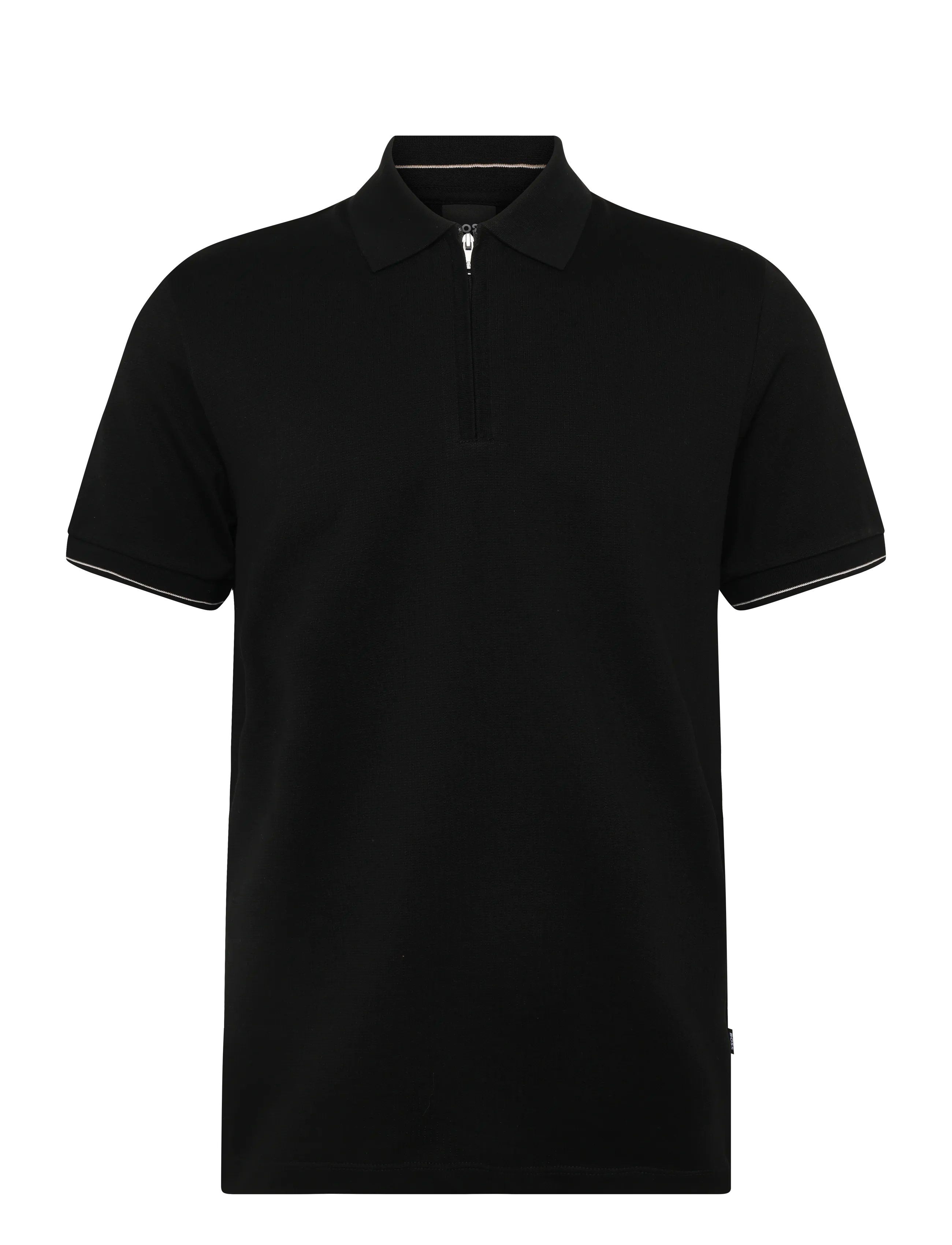 BOSS C-Pei 90 - Langärmlige Strick-Polohemden - BLACK / black