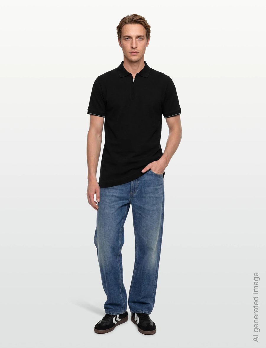 BOSS - C-Pei 90 - langärmlige strick-polohemden - black - 0