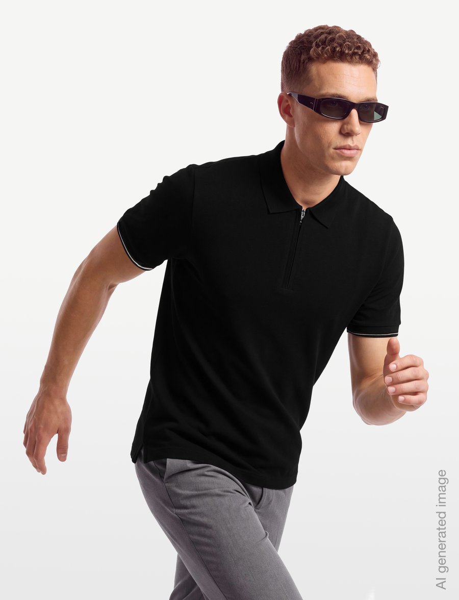 BOSS - C-Pei 90 - lühikeste varrukatega polod - black - 3