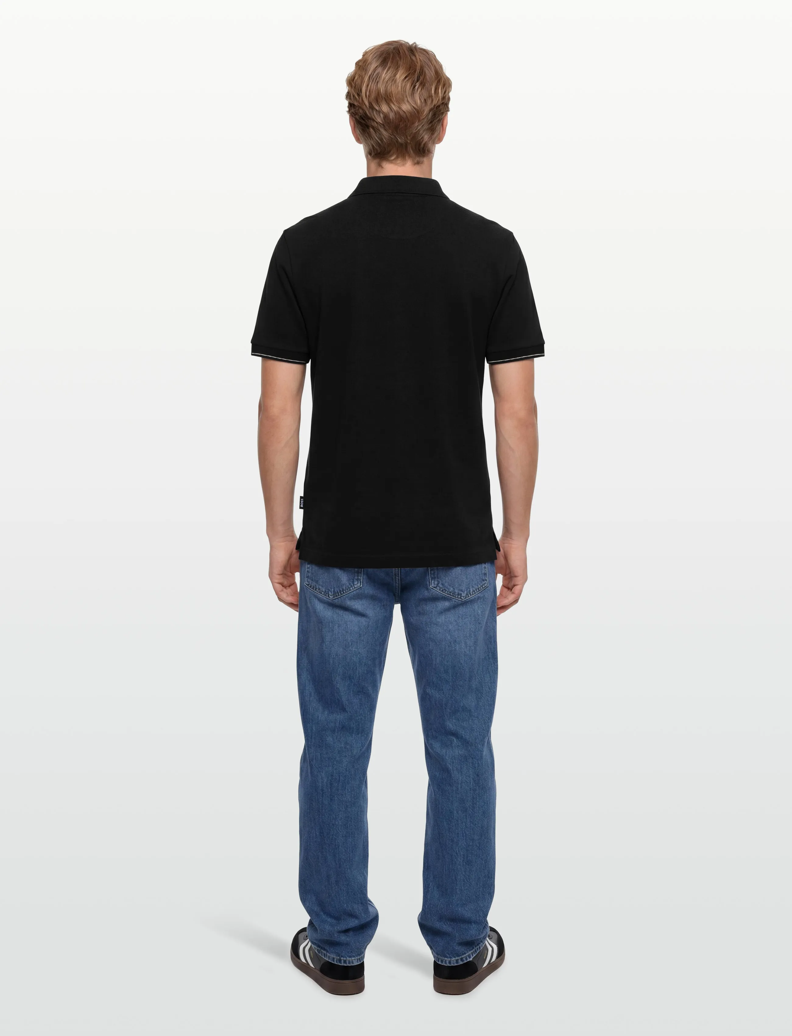 BOSS - C-Pei 90 - langärmlige strick-polohemden - black - 4