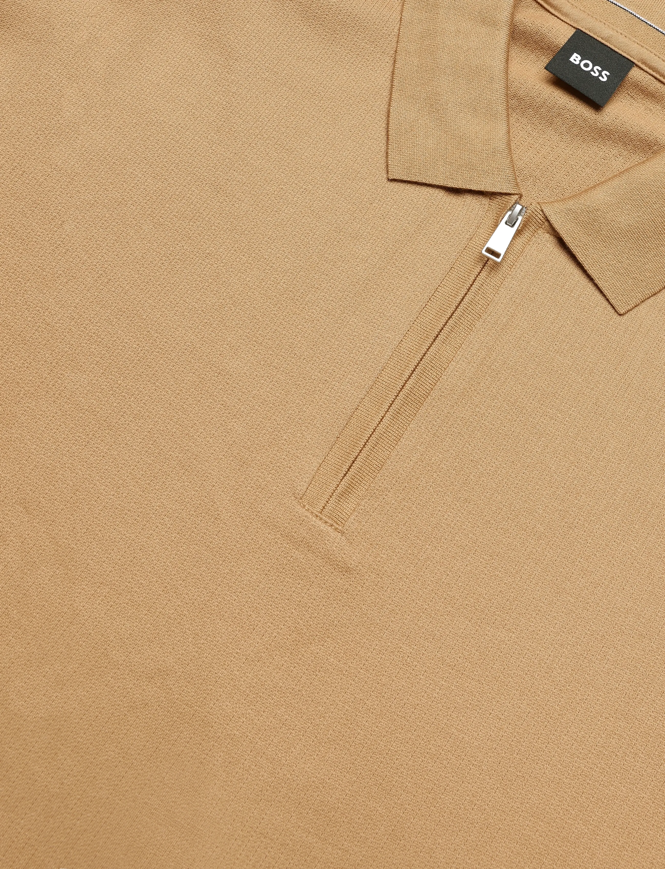 BOSS - C-Pei 90 - langärmlige strick-polohemden - medium beige - 2