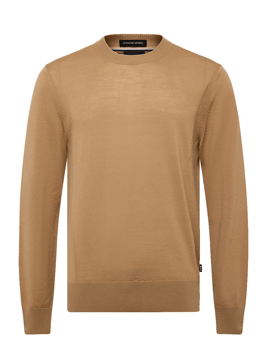 BOSS - H-Leno - rundhalsad - medium beige - 0