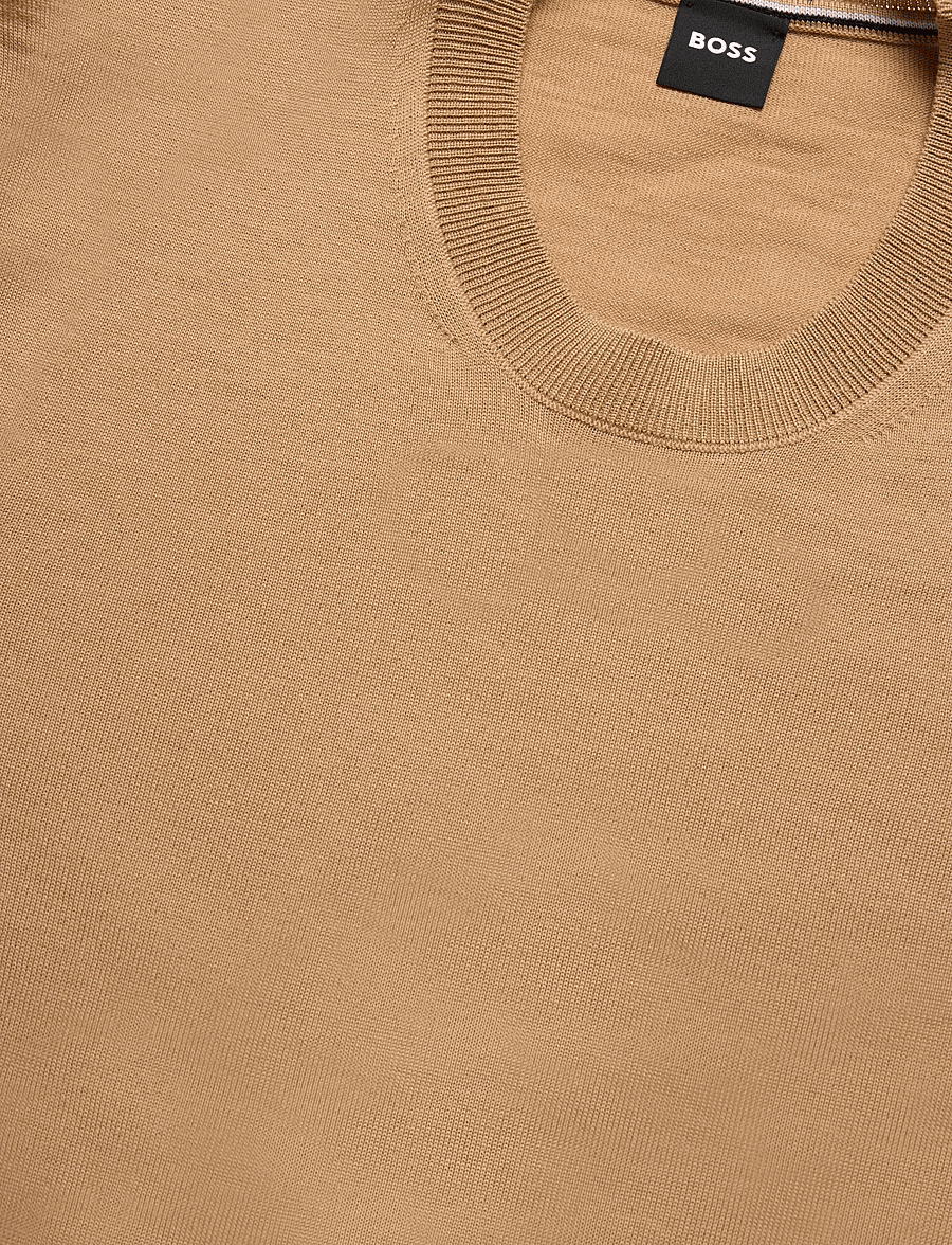 BOSS - H-Leno - rundhalsad - medium beige - 2
