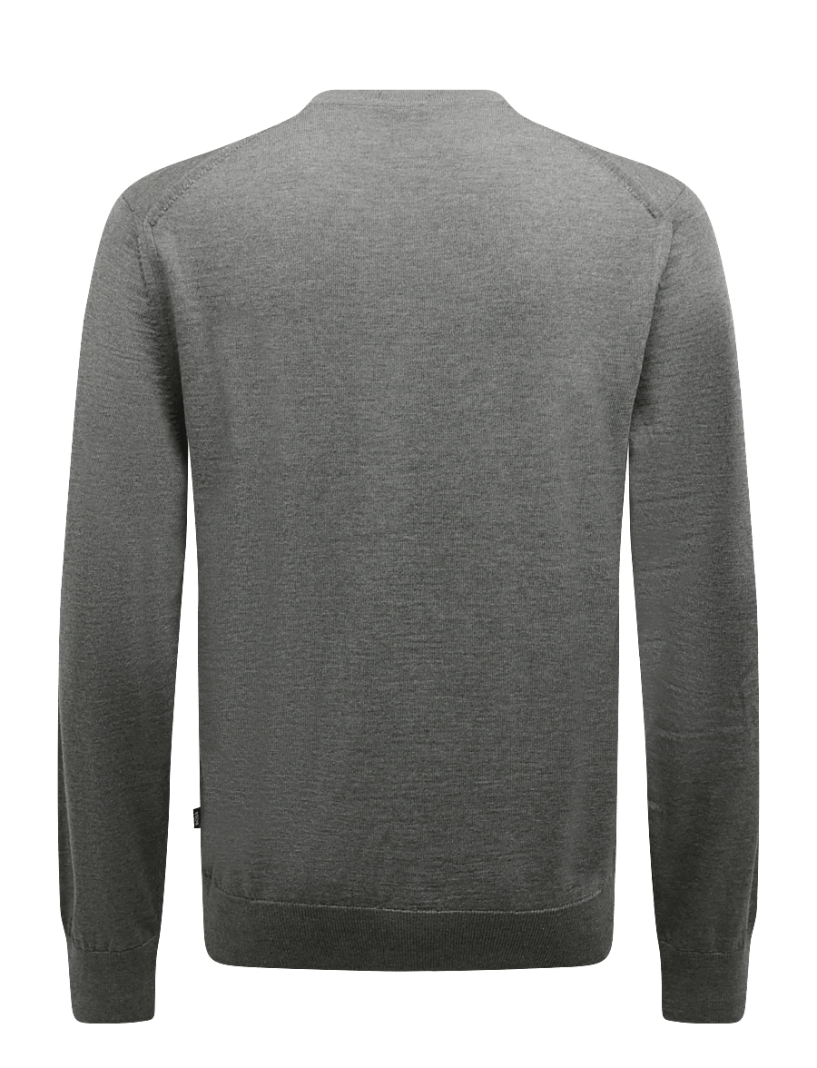 BOSS - H-Leno - rundhals - medium grey - 1