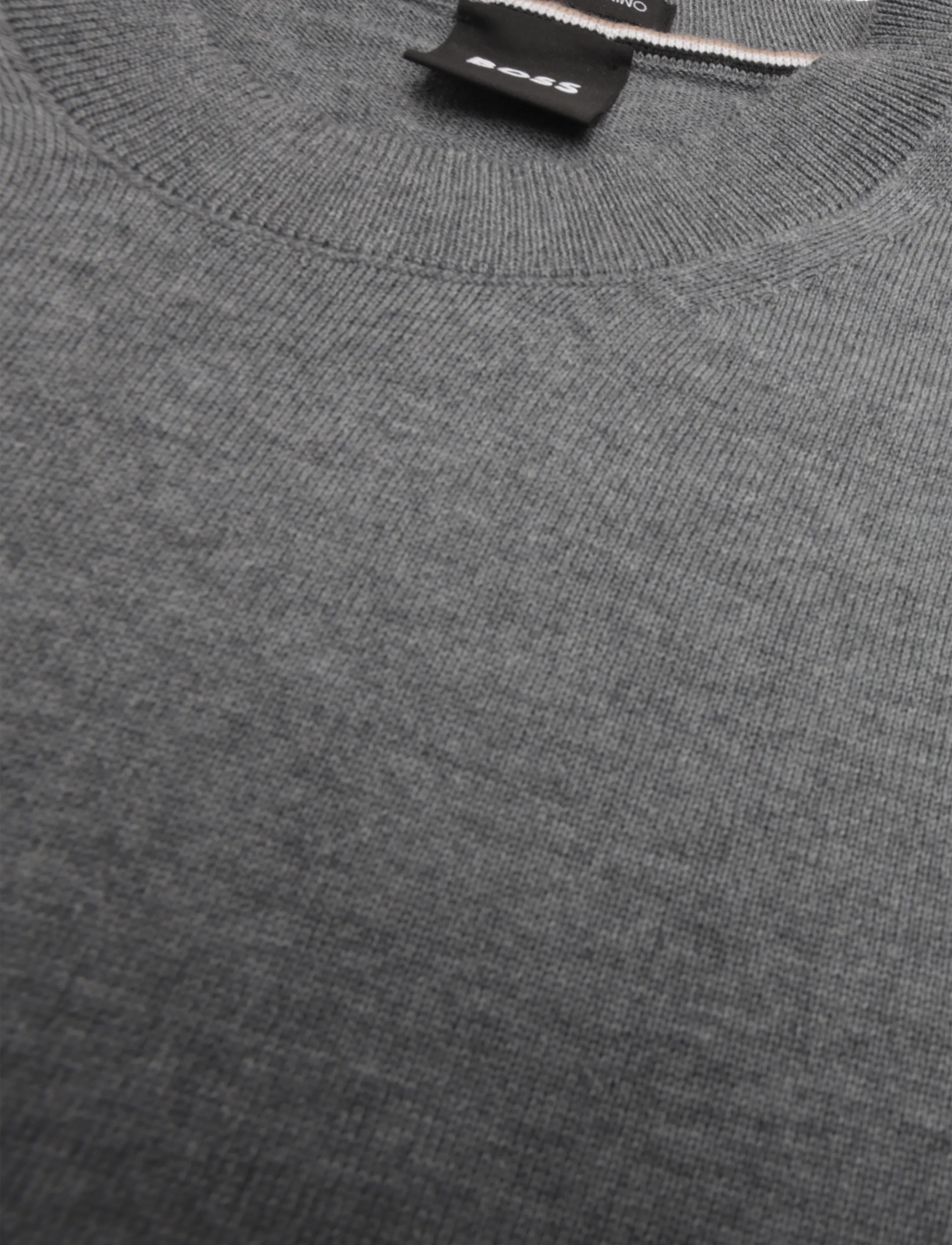 BOSS - H-Leno - rundhals - medium grey - 2