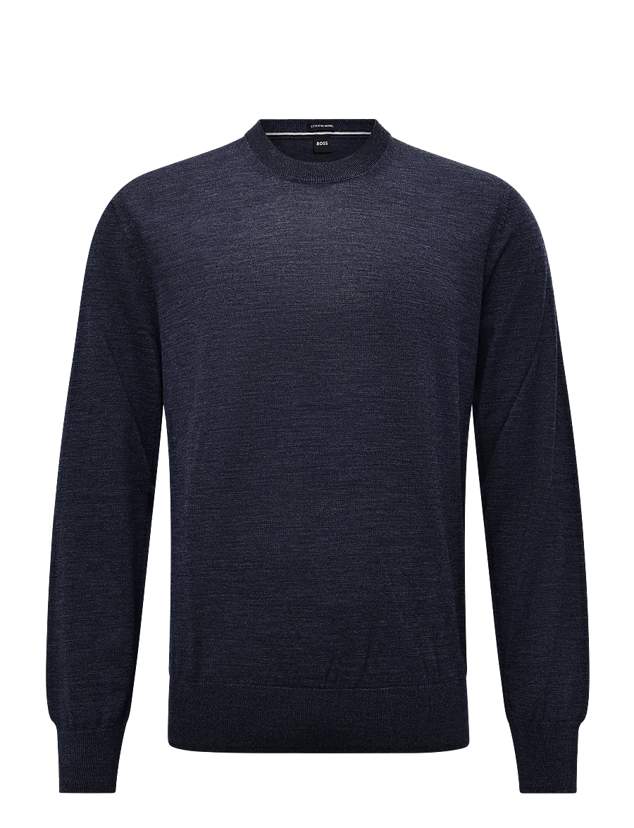 BOSS - H-Leno - rund hals - open blue - 0