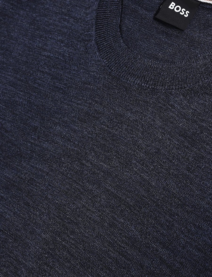 BOSS - H-Leno - rund hals - open blue - 2